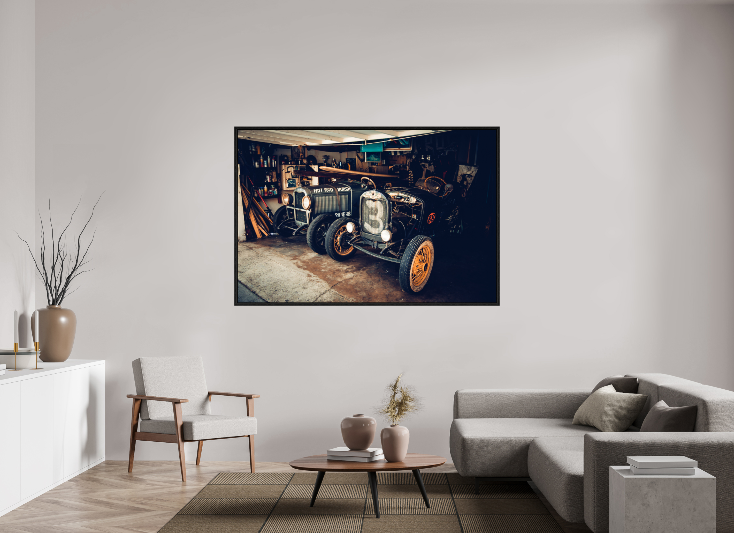 180 x 120 cm, Floater Frame New York Garage