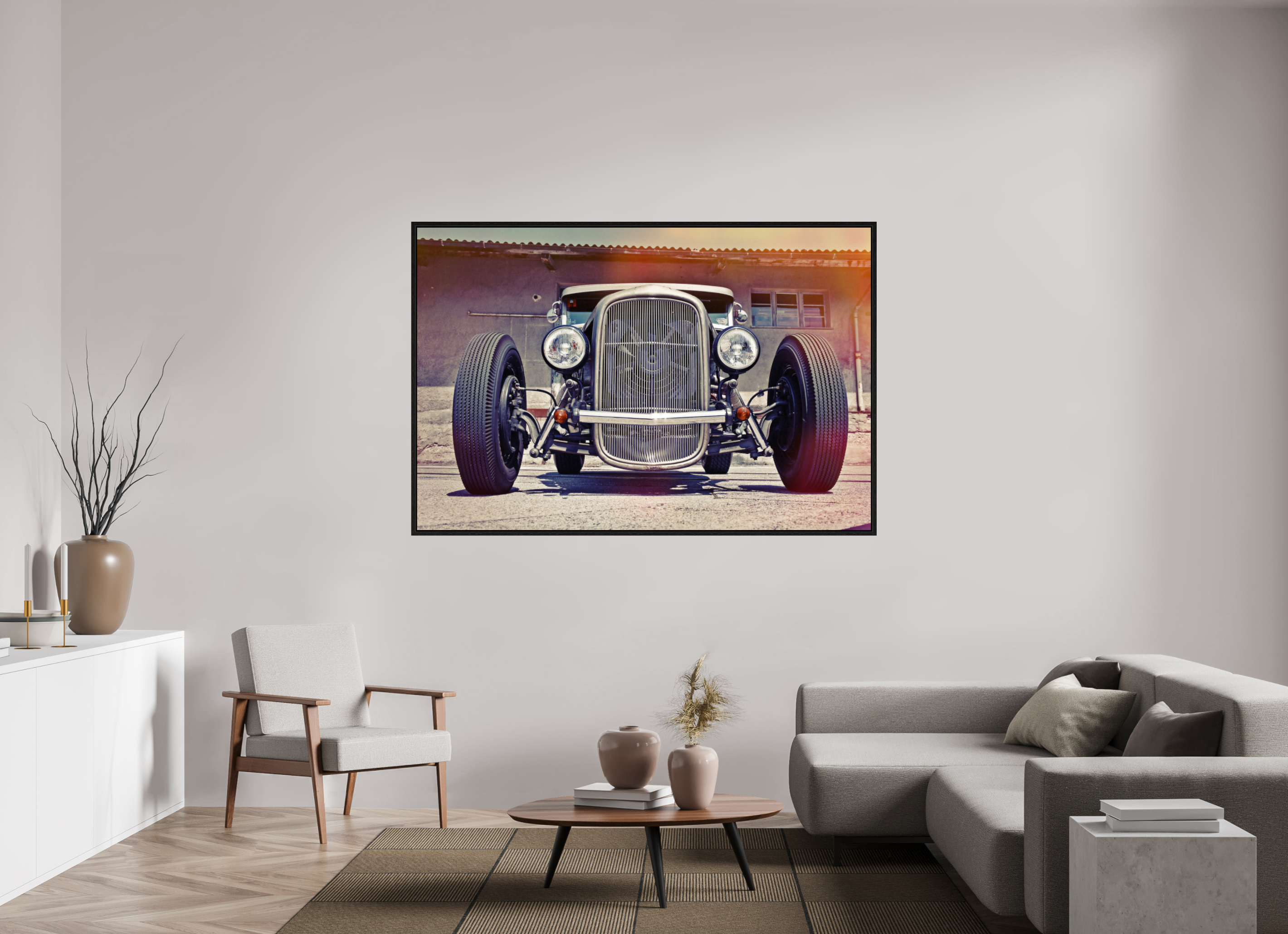 180 x 120 cm, Floater Frame Jay Jay's Hot Rod