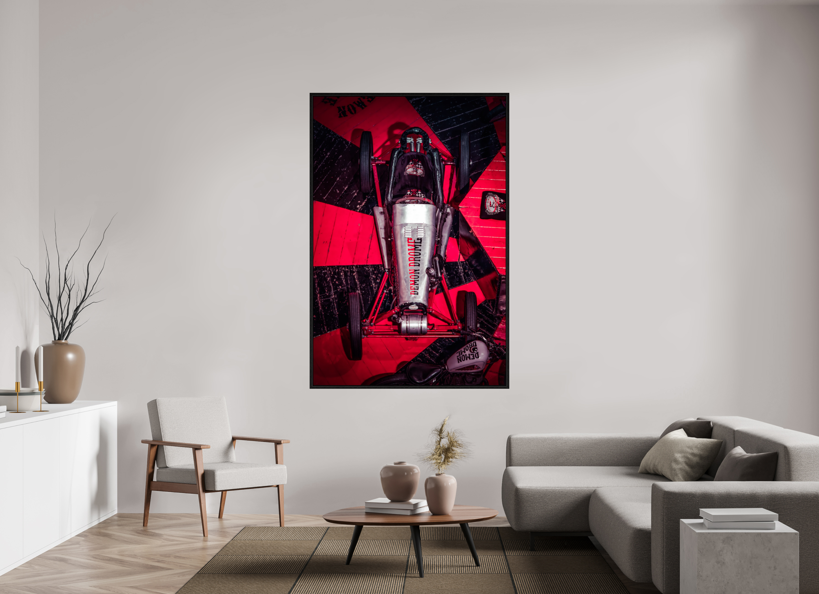 120 x 180 cm, Floater Frame Demon Drome Hot Rod