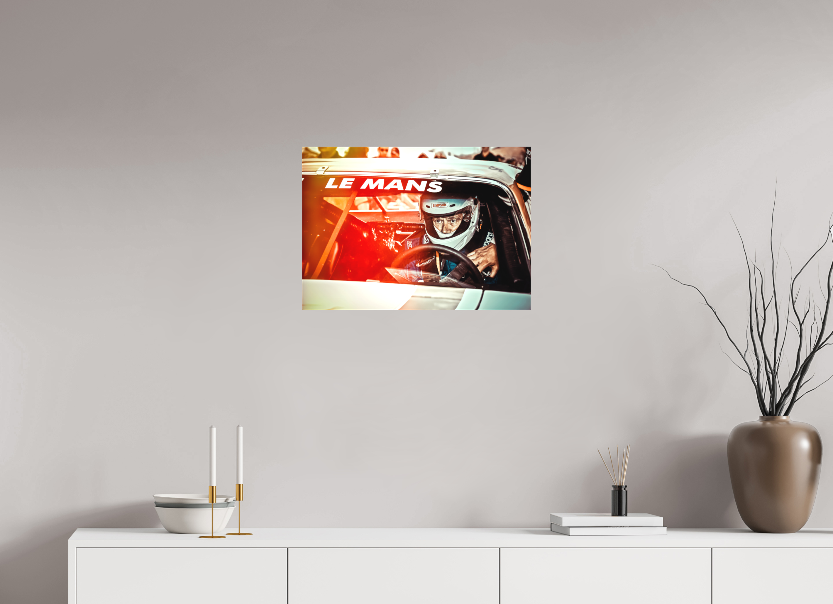 DIN A2 (59,4 x 42 cm), Leinwand matt Le Mans 24 Heures du Mans Racing - Dodge Charger
