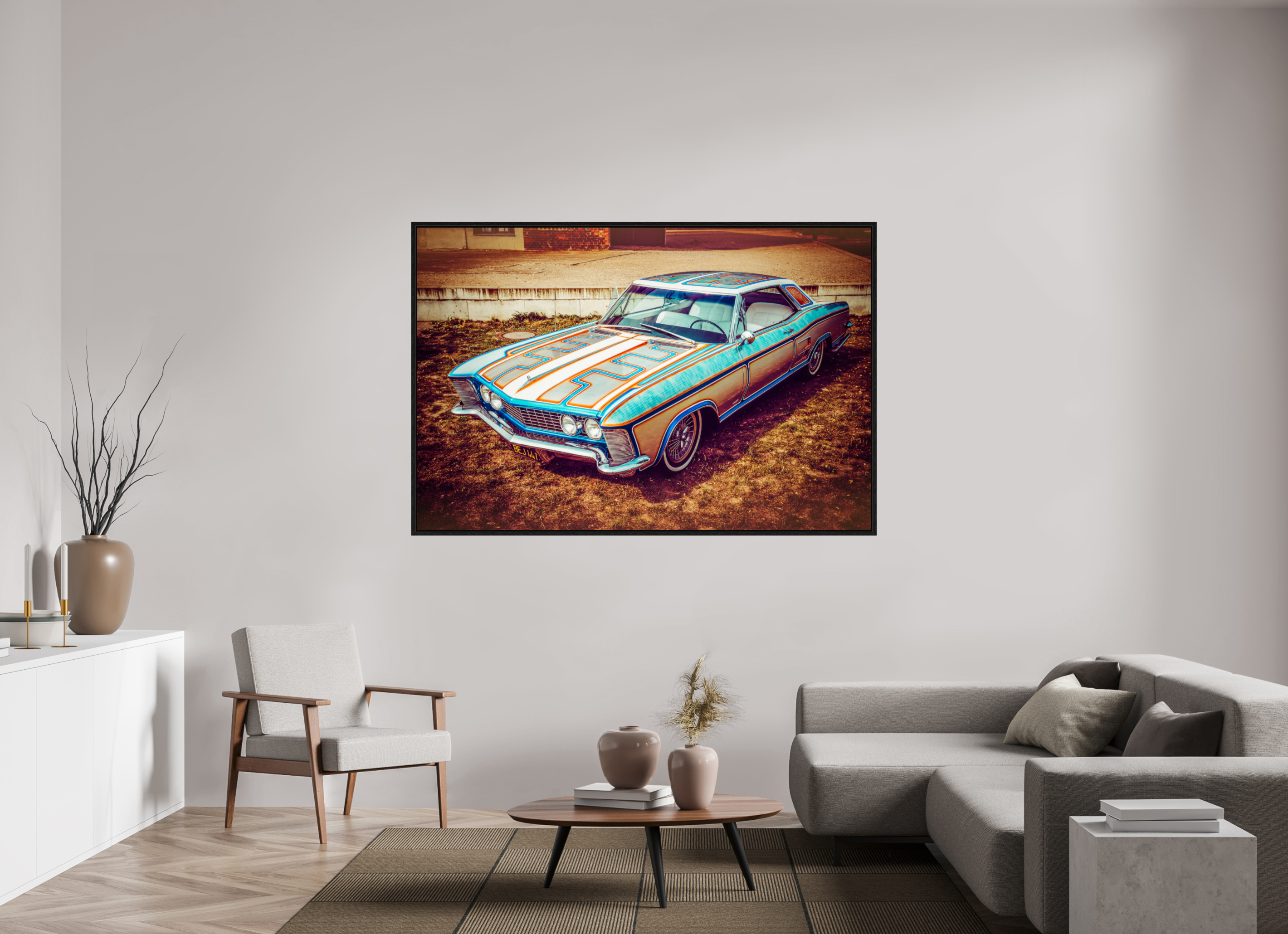 180 x 120 cm, Floater Frame 1965 Buick Riviera Kustom