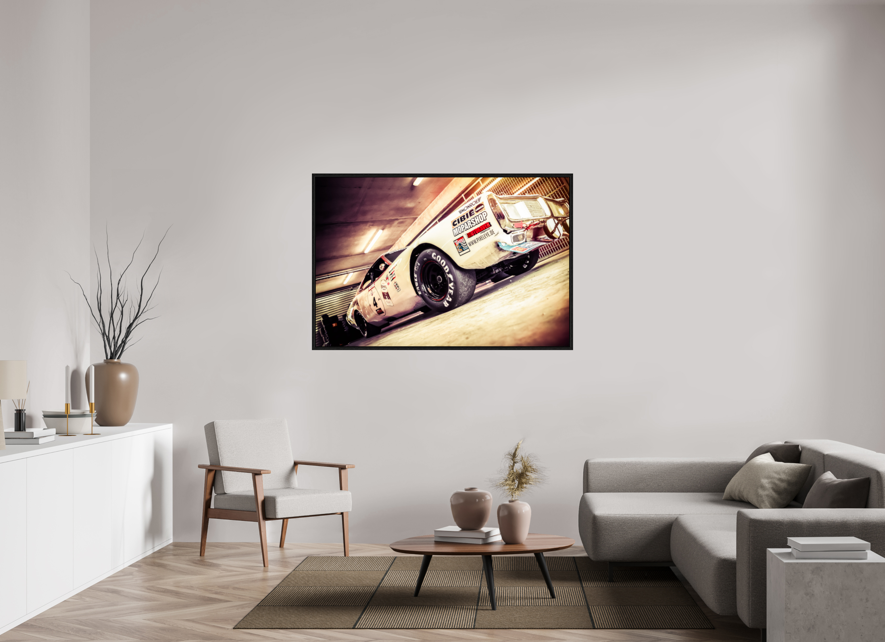 150 x 100 cm, Floater Frame Le Mans 24 Heures du Mans Racing - Dodge Charger II