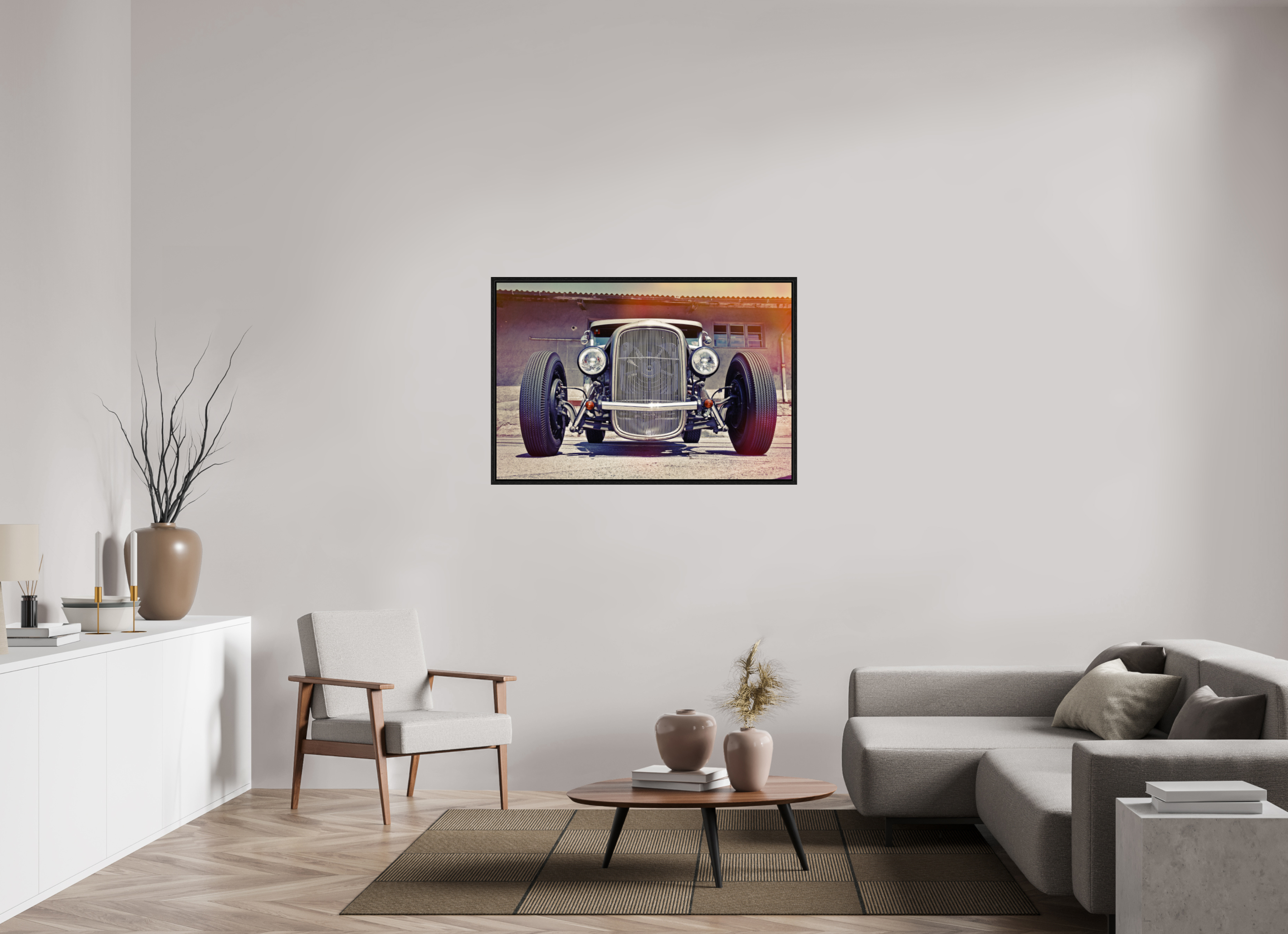 120 x 80 cm, Floater Frame Jay Jay's Hot Rod