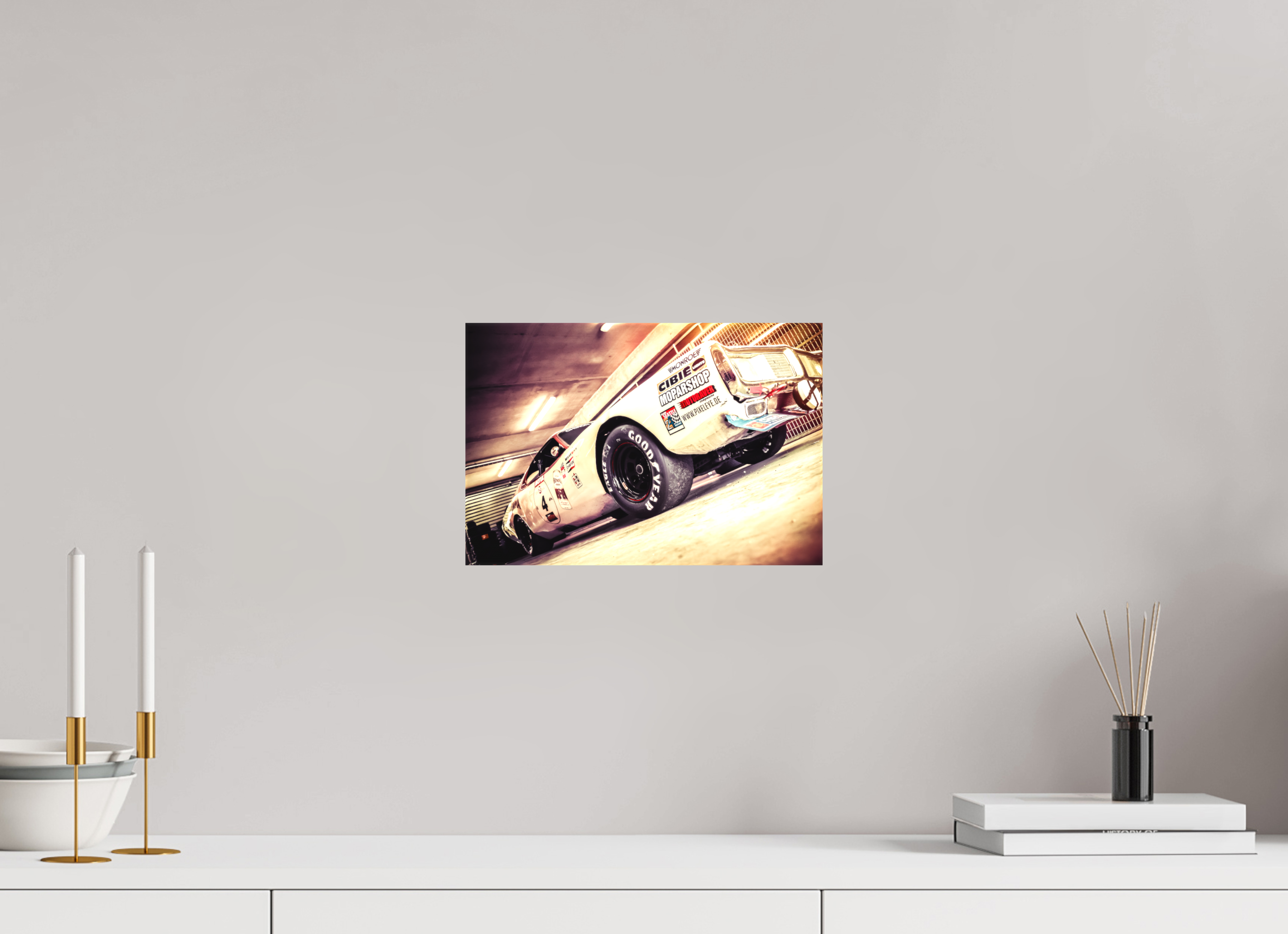 30 x 20 cm, Leinwand matt Le Mans 24 Heures du Mans Racing - Dodge Charger II