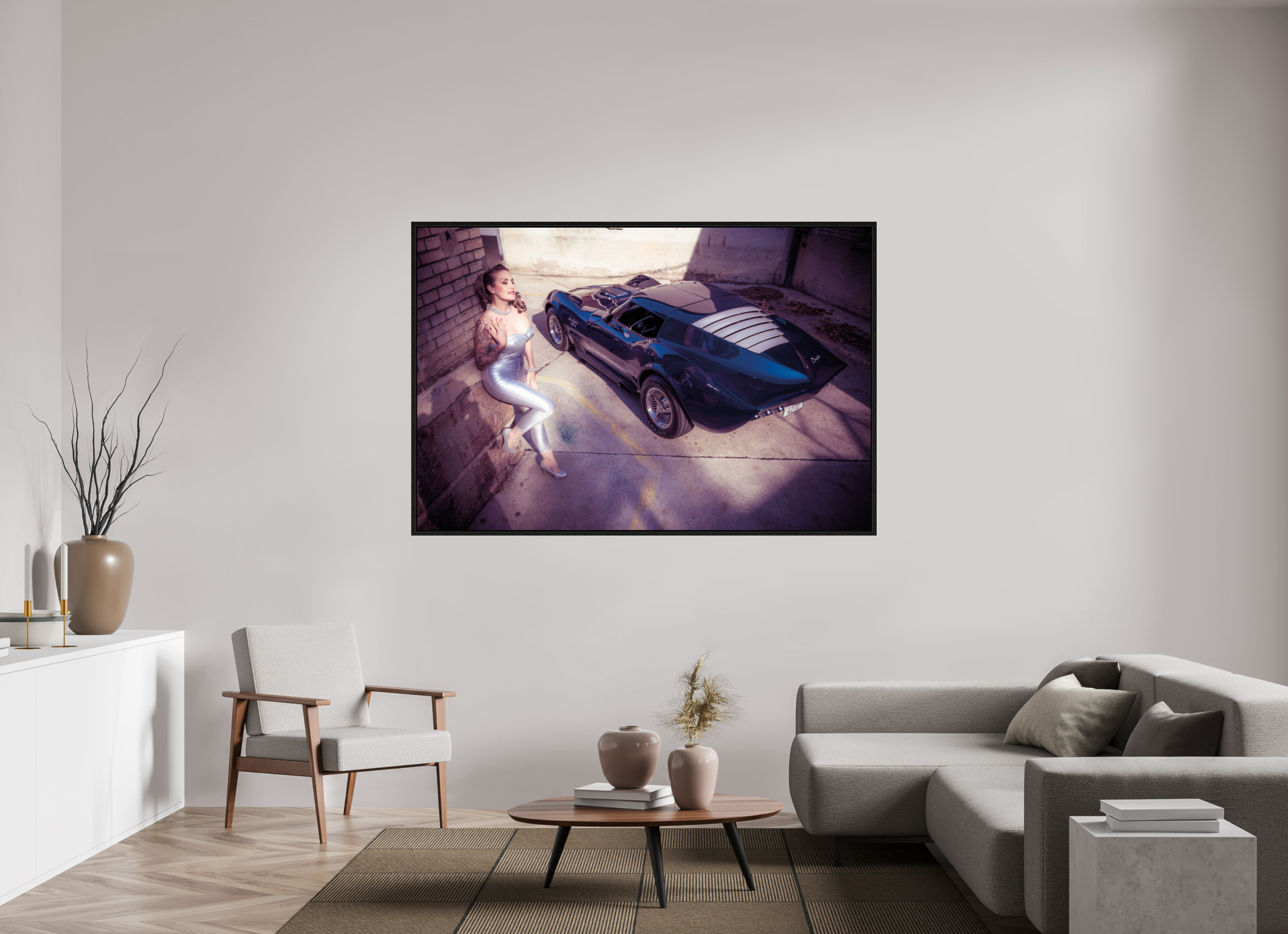 180 x 120 cm, Floater Frame Zoe Scarlett Maka Shark II