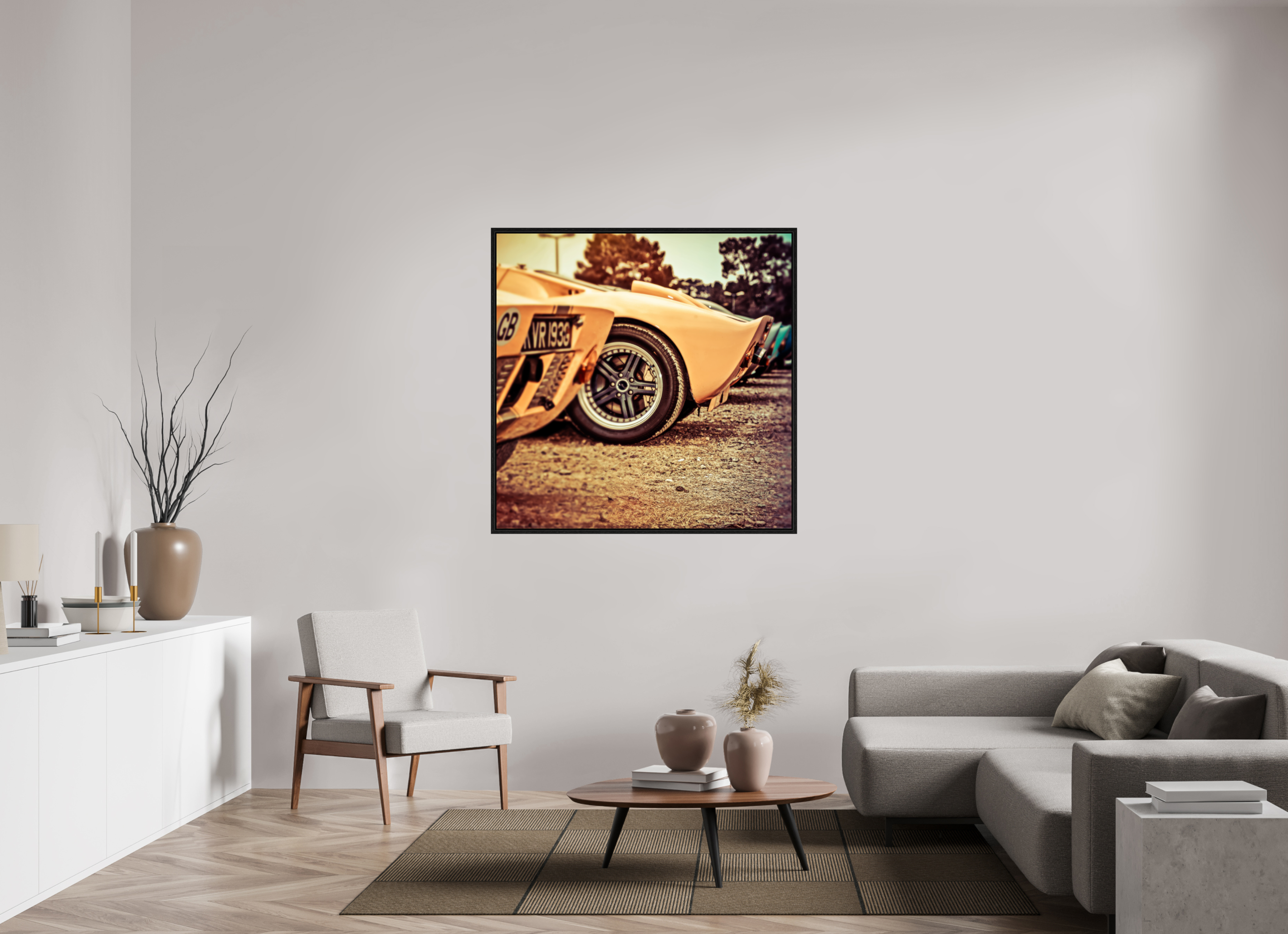 120 x 120 cm, Floater Frame Le Mans 24 Heures du Mans Racing - Ford