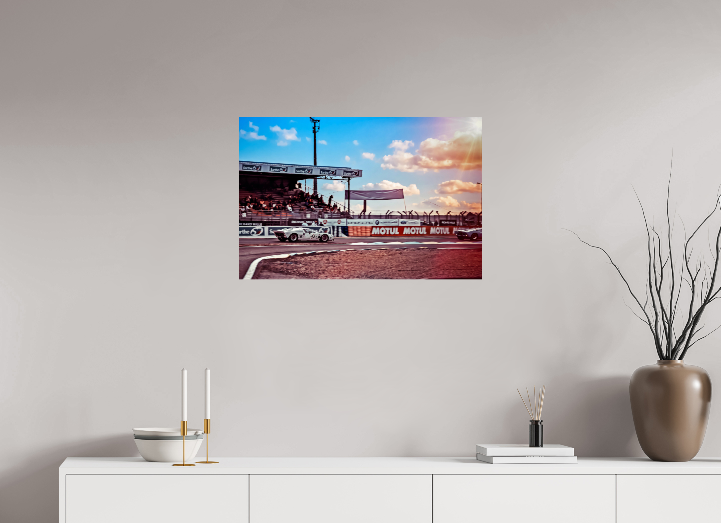 75 x 50 cm, Photo Print On Fuji Crystal DP II Le Mans - Ford GT40