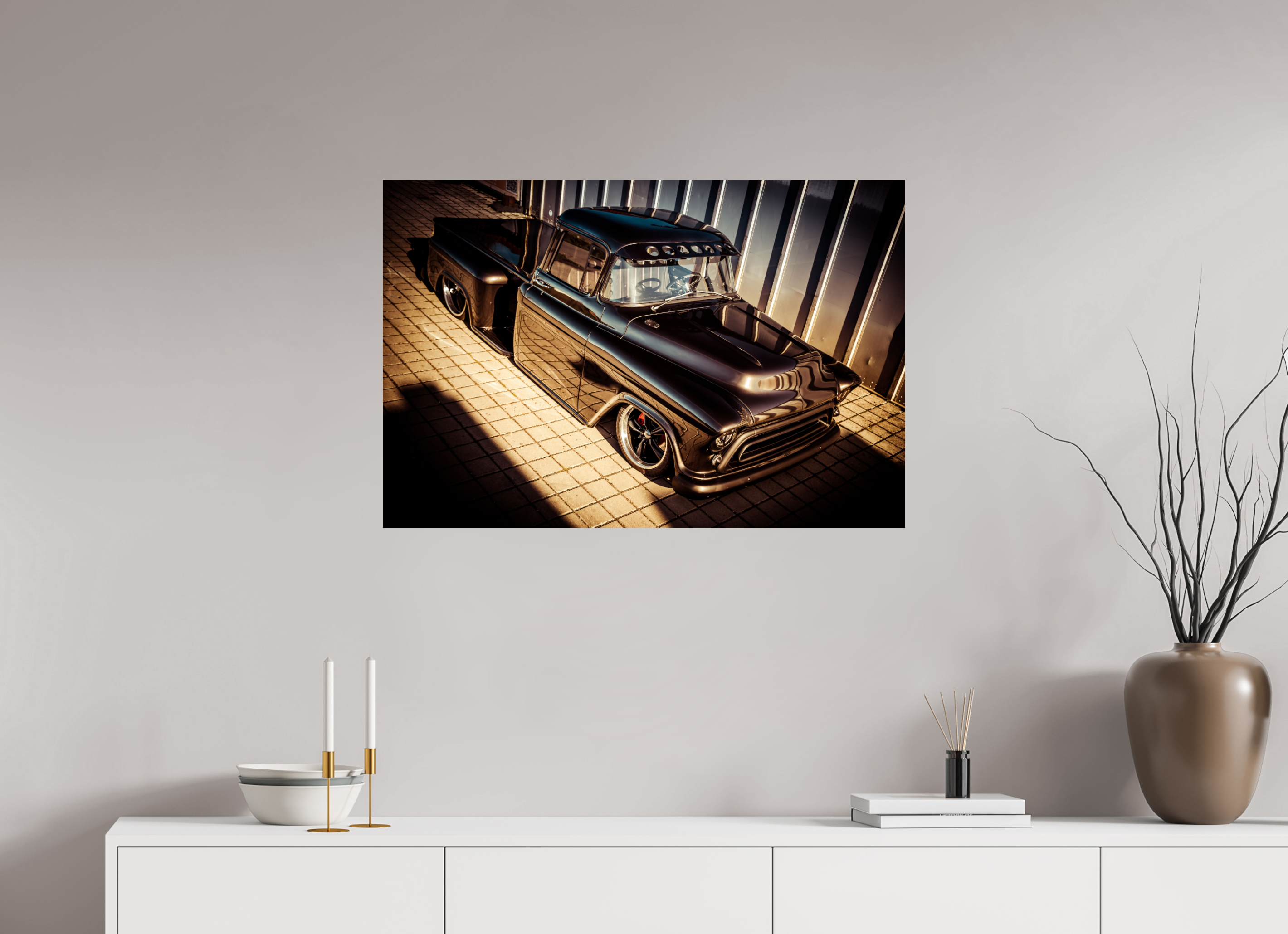 90 x 60 cm, Photo Print On Fuji Crystal DP II 1955 Chevy Kustom Pickup Truck
