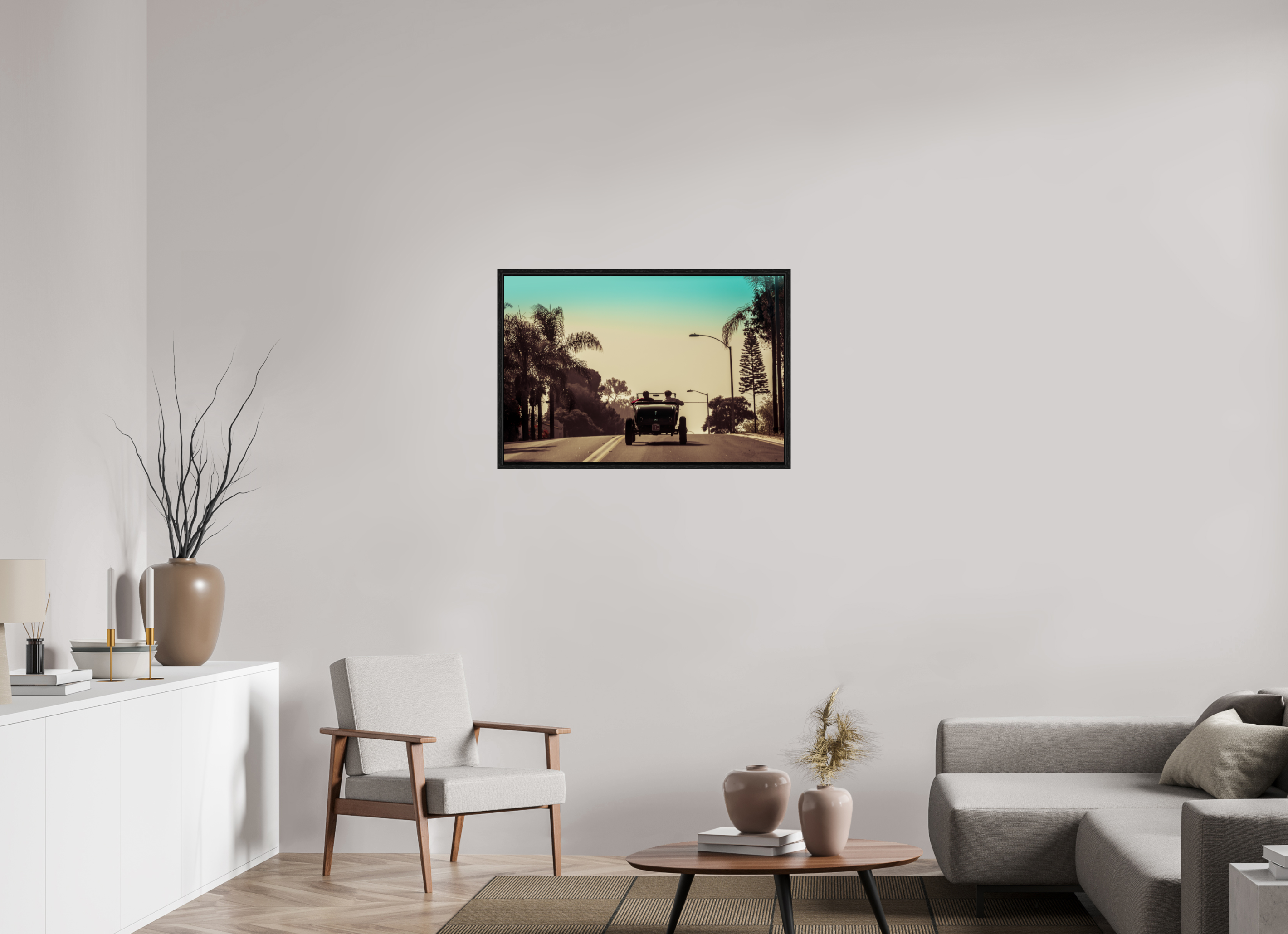 90 x 60 cm, Floater Frame Hot Rod Ridin' SoCal