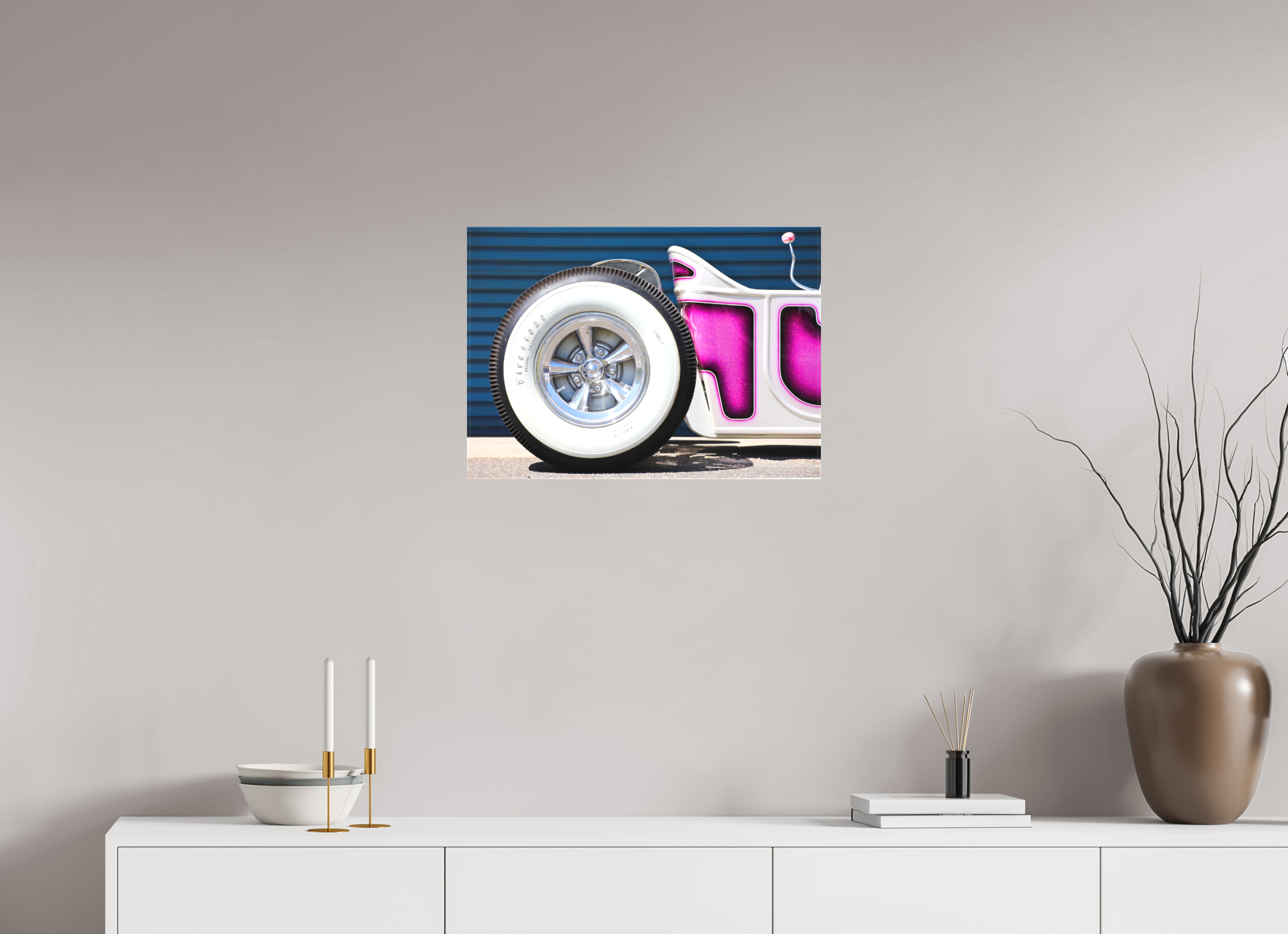 DIN A2 (59,4 x 42 cm), Leinwand matt Hot Rod Signapore Sling II