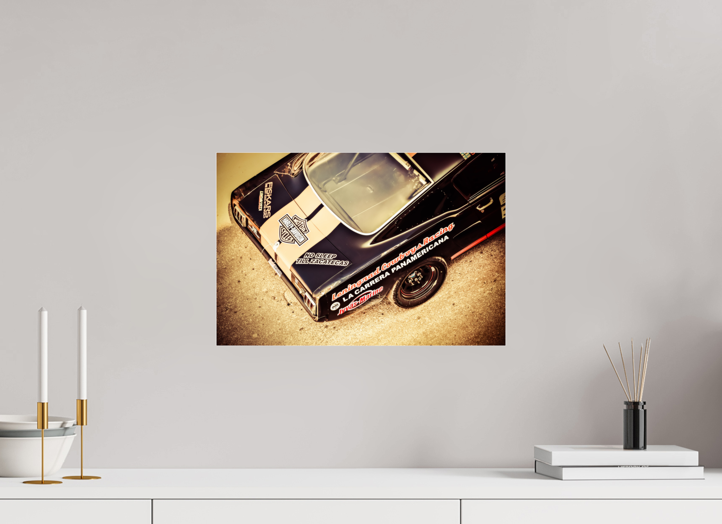 45 x 30 cm, Photo Print Under Acrylic Glass La Carrera Panamerica Mexico - II