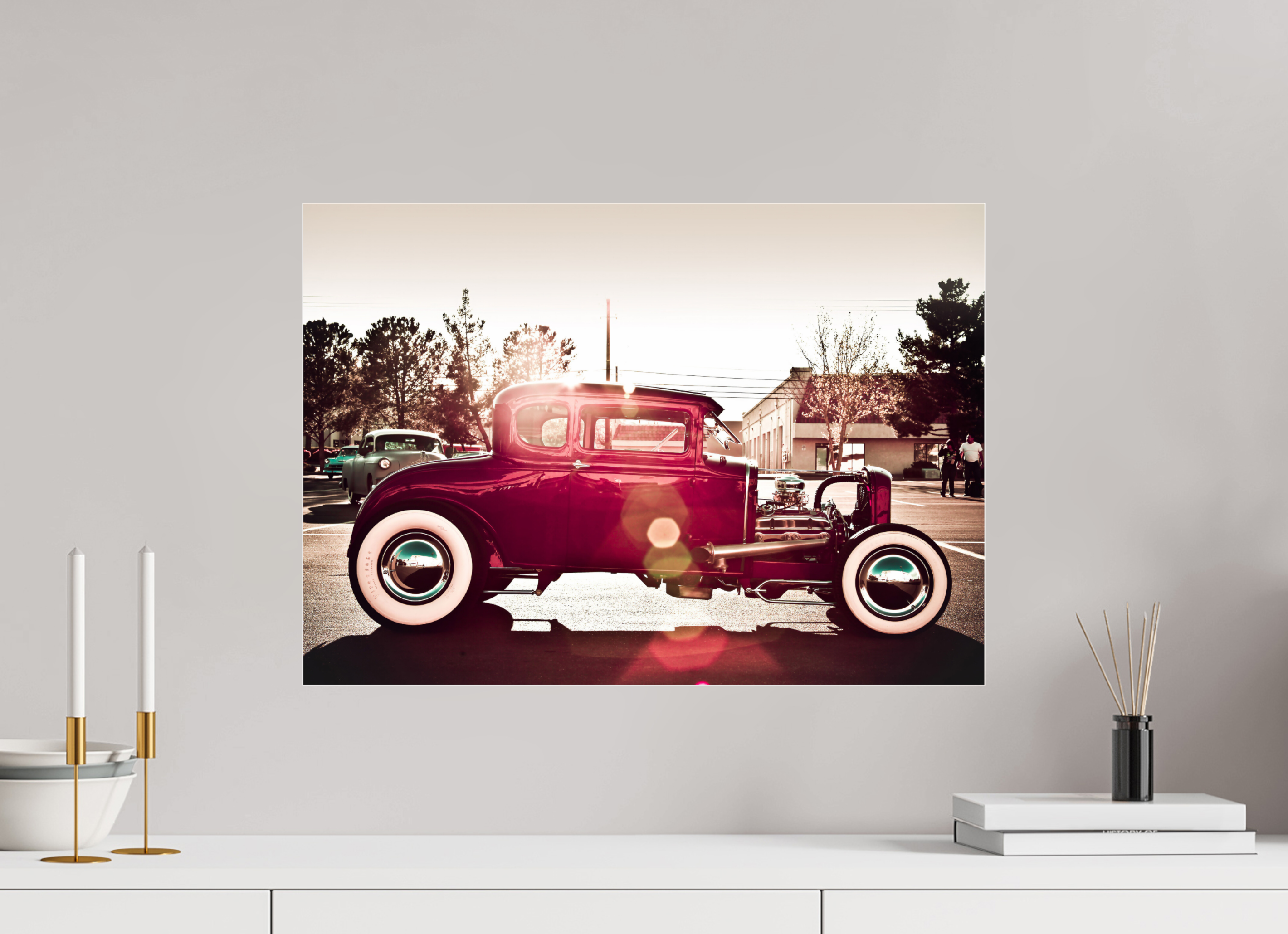 DIN A2 (59,4 x 42 cm), Photo Print Under Acrylic Glass Red Hot Rod