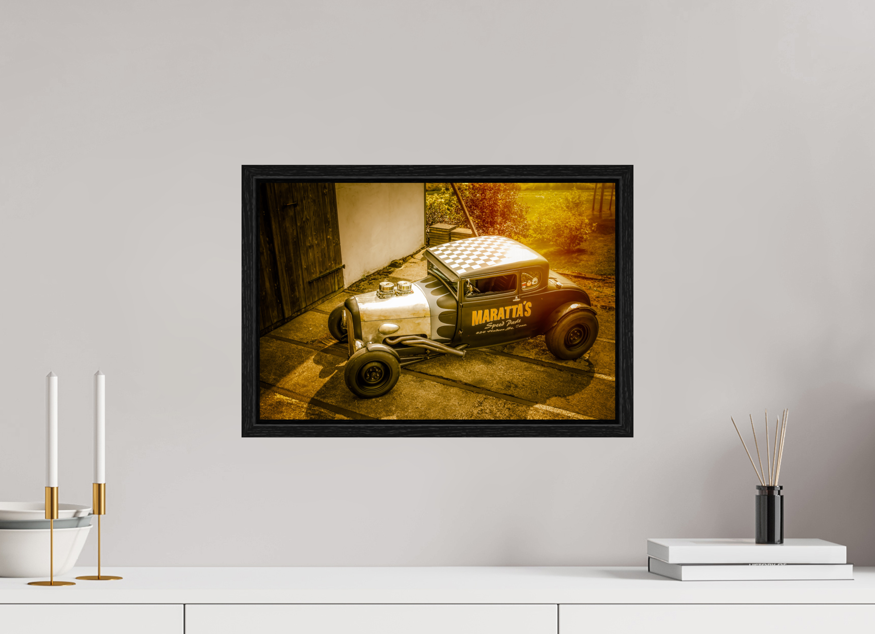45 x 30 cm, Floater Frame Hot Rod Maratta