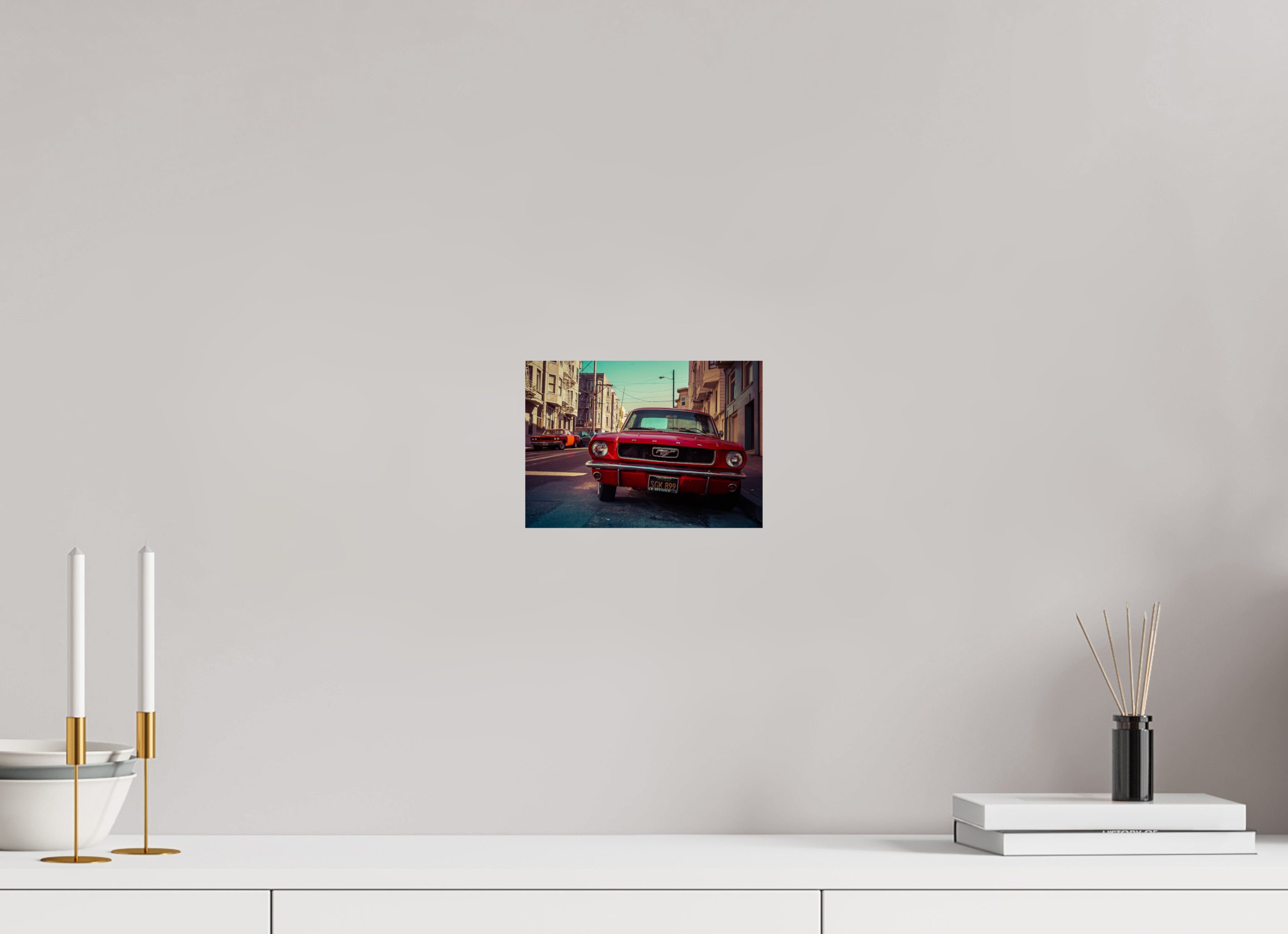 DIN A5 (21 x 14,8 cm), Photo Print On Fuji Crystal DP II Ford Mustang in San Francisco