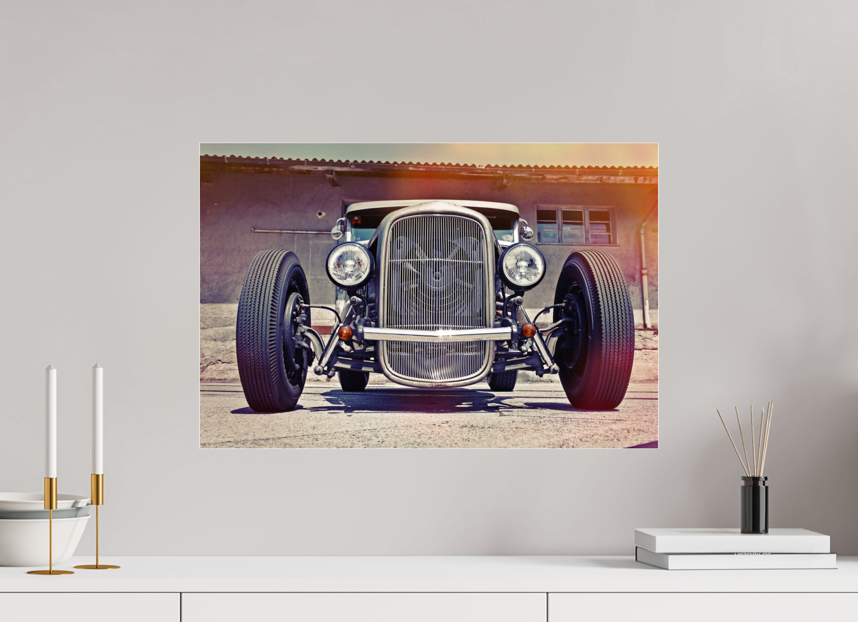 60 x 40 cm, Photo Print Under Acrylic Glass Jay Jay's Hot Rod