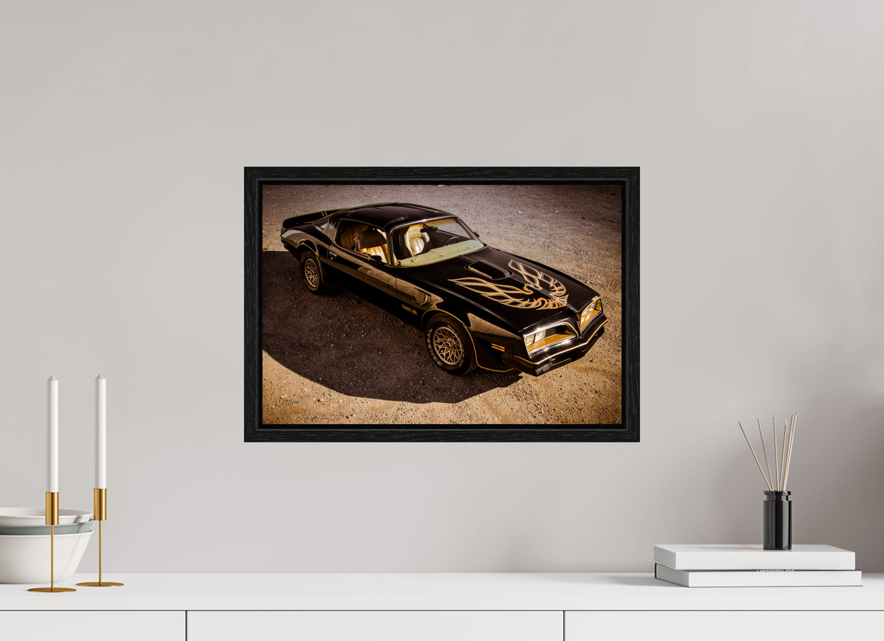 45 x 30 cm, Floater Frame Pontiac Trans Am Firebird | Bandit
