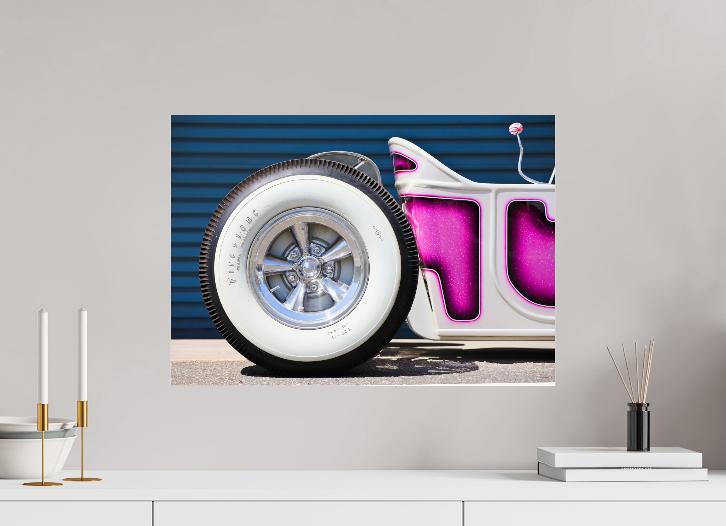 DIN A2 (59,4 x 42 cm), Photo Print Under Acrylic Glass Hot Rod Signapore Sling II