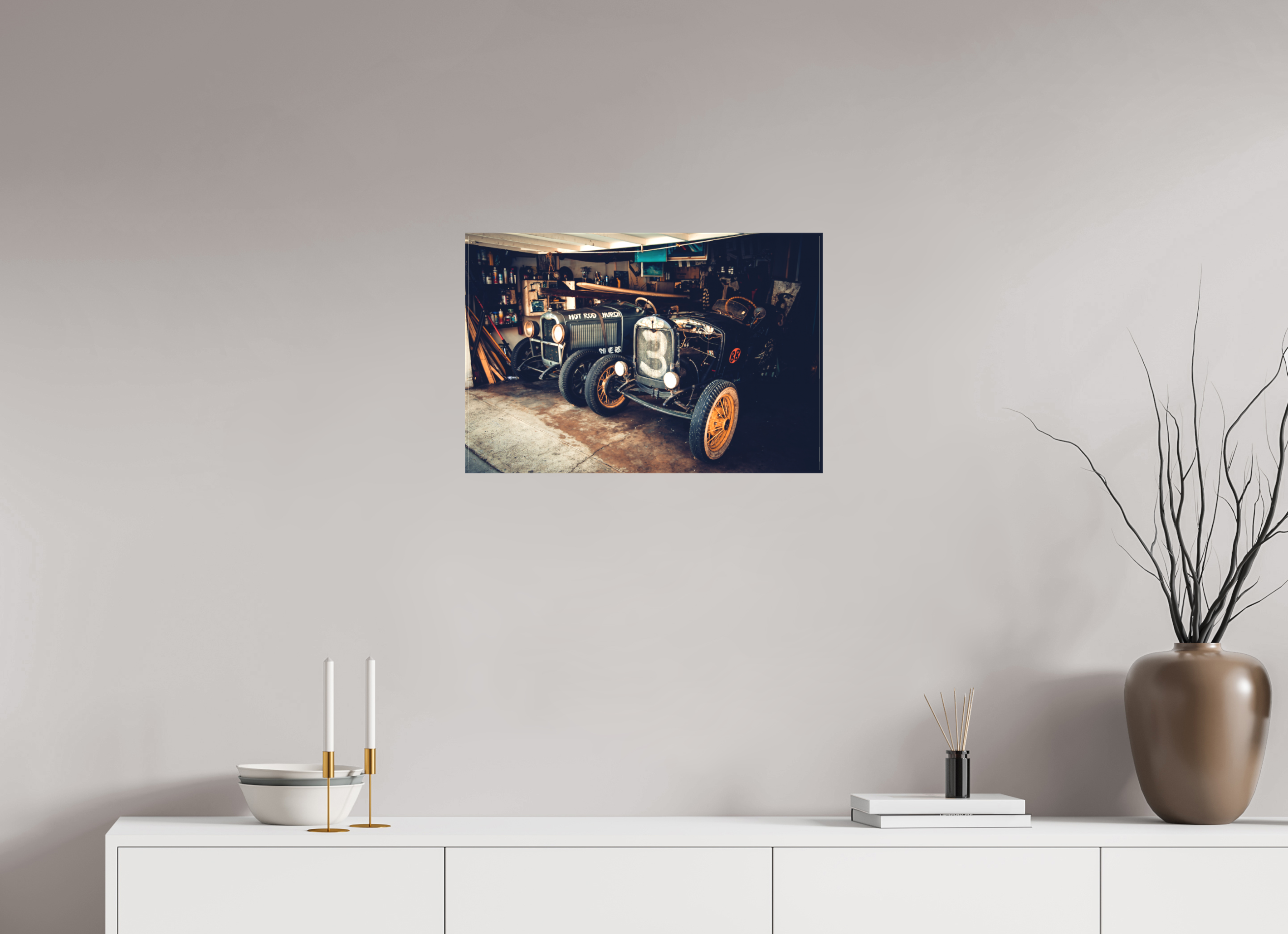 60 x 40 cm, Leinwand matt New York Garage