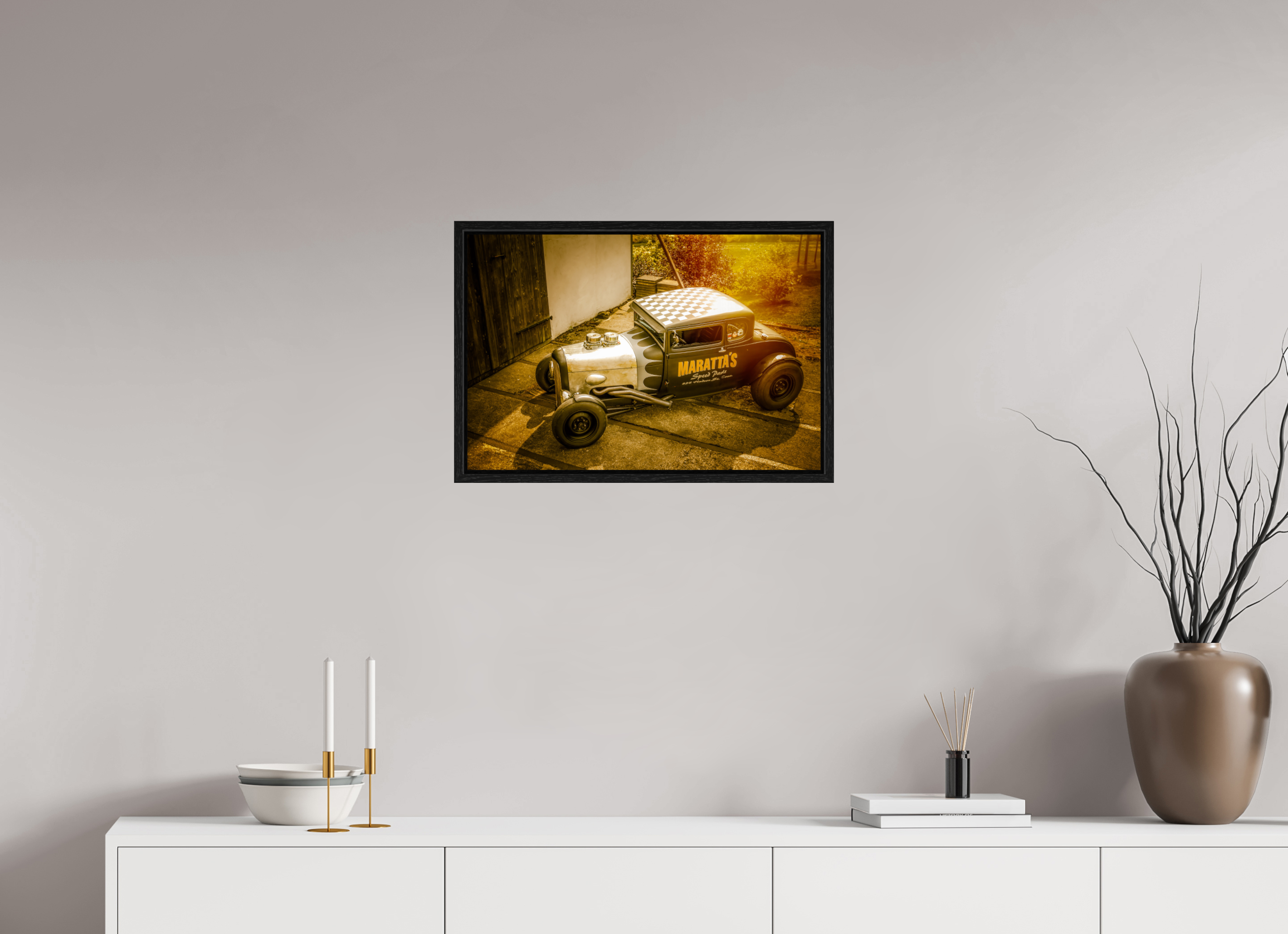 60 x 40 cm, Floater Frame Hot Rod Maratta