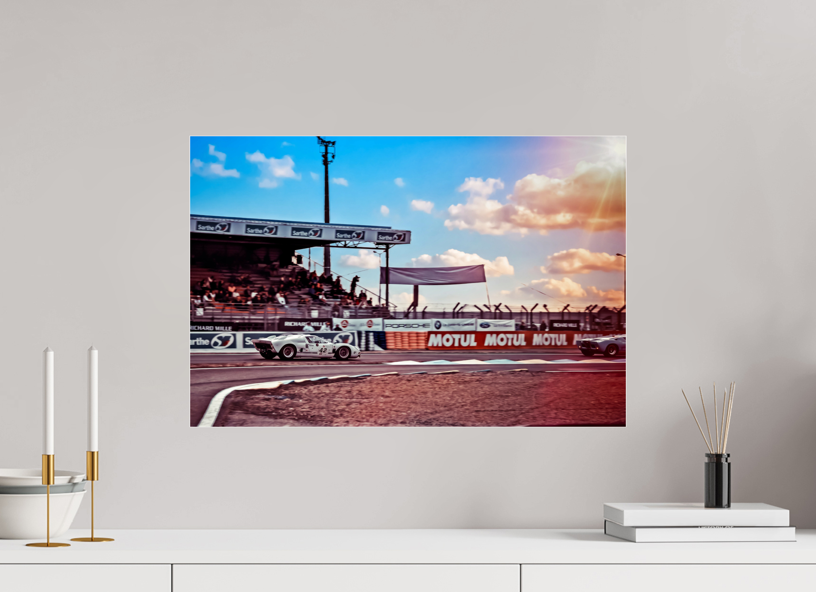 60 x 40 cm, Photo Print Under Acrylic Glass Le Mans - Ford GT40