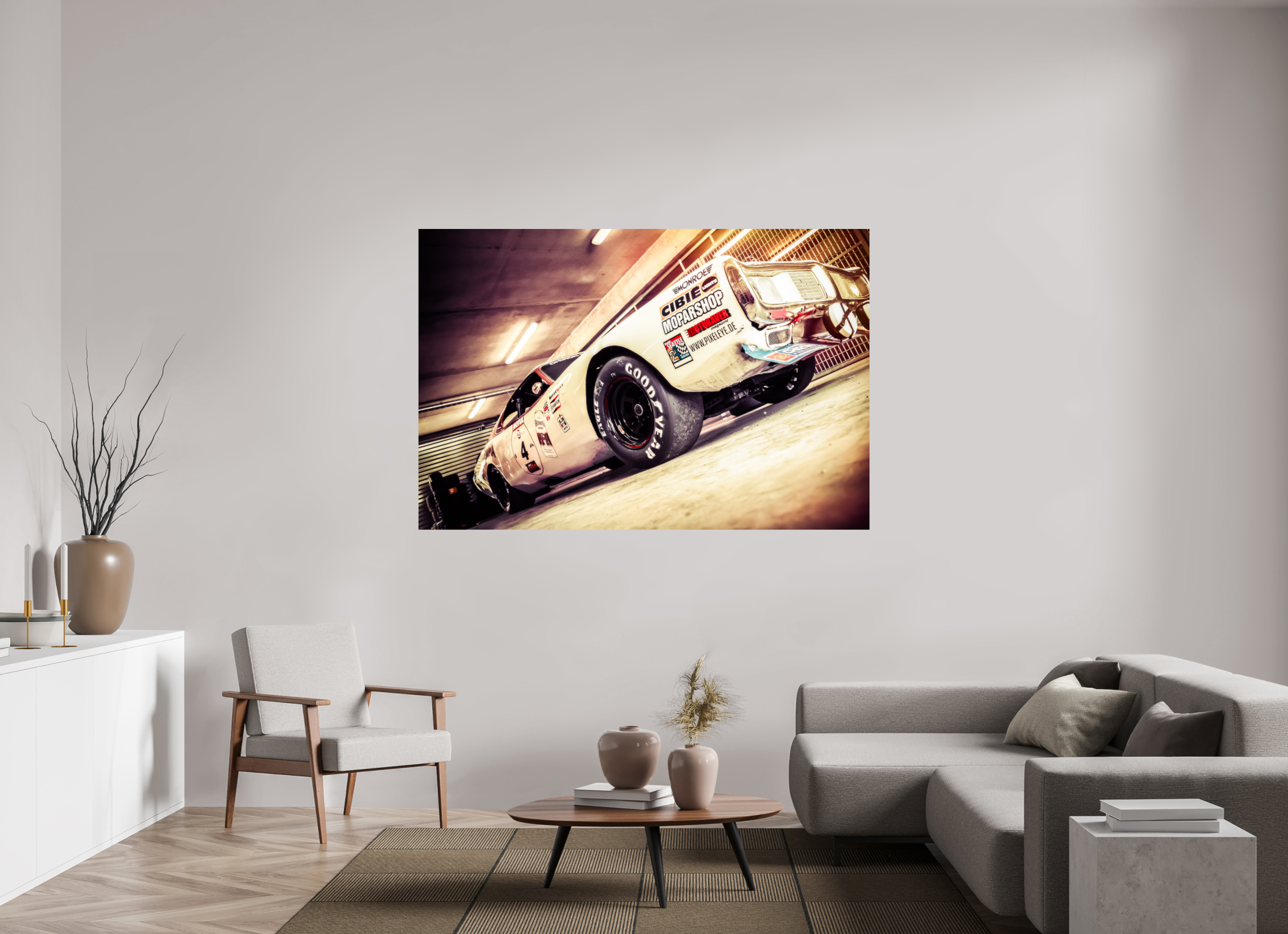 180 x 120 cm, Photo Print On Fuji Crystal DP II Le Mans 24 Heures du Mans Racing - Dodge Charger II