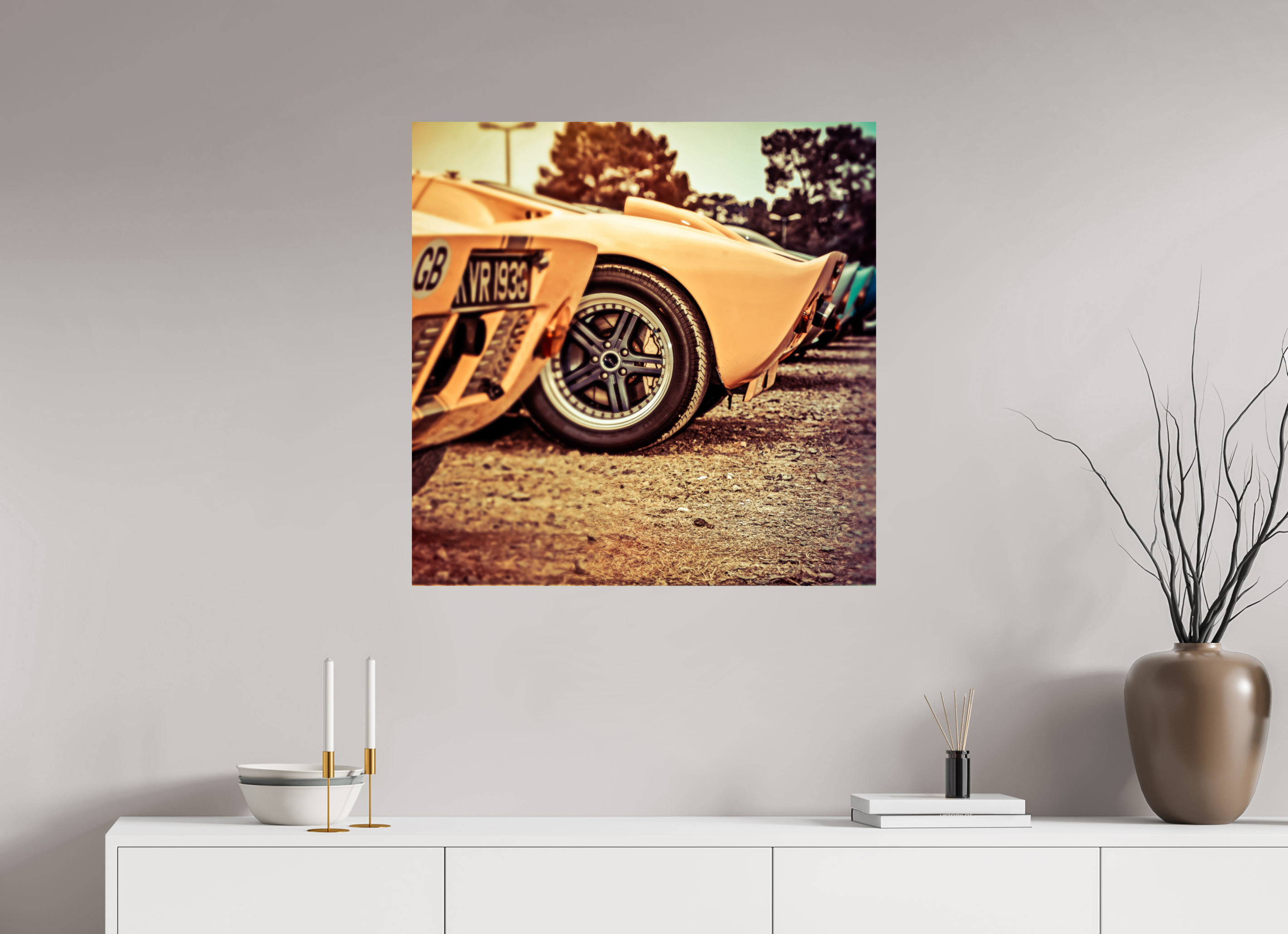 80 x 80 cm, Photo Print On Fuji Crystal DP II Le Mans 24 Heures du Mans Racing - Ford