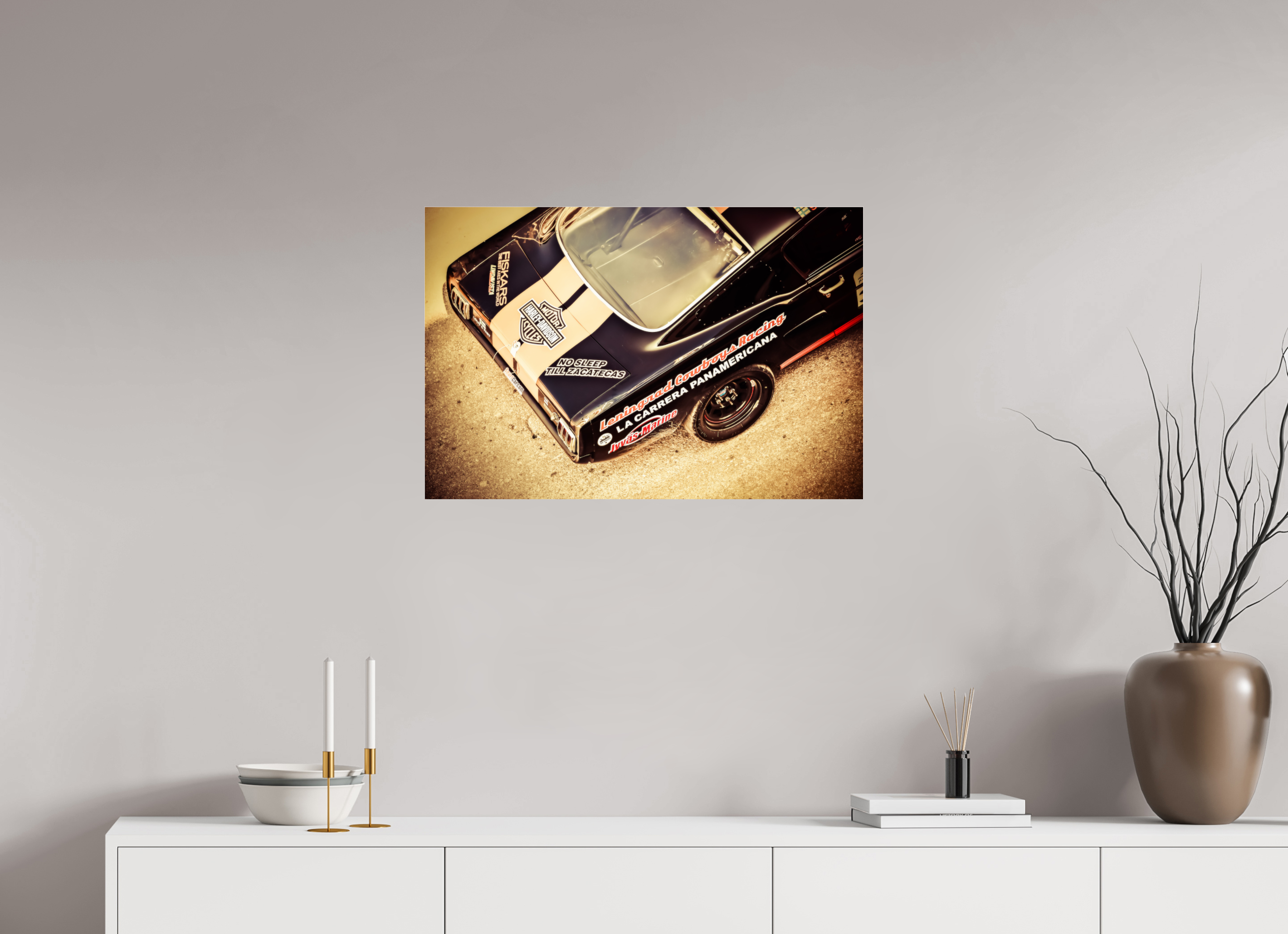 75 x 50 cm, Photo Print Under Acrylic Glass La Carrera Panamerica Mexico - II