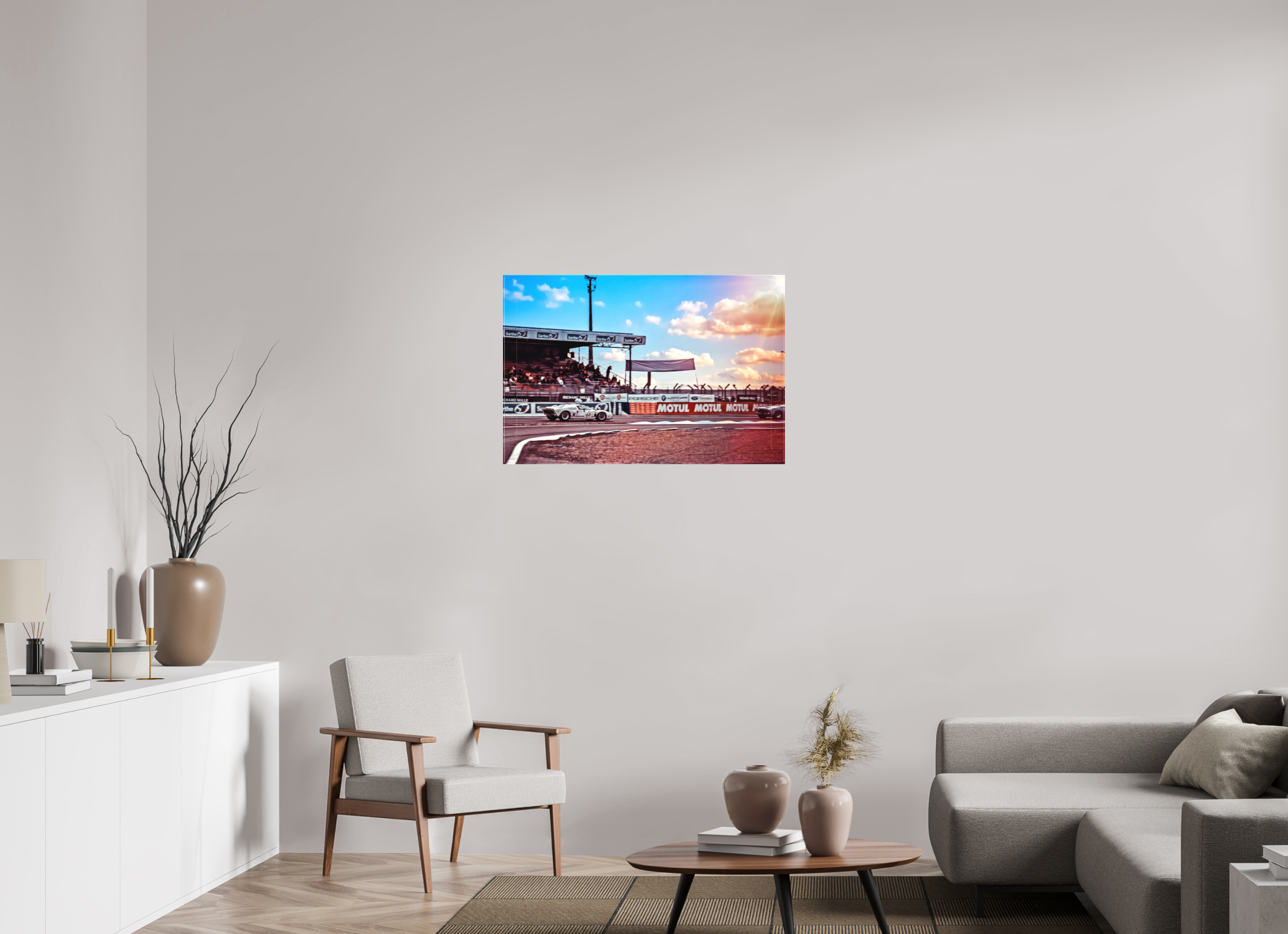 90 x 60 cm, Leinwand matt Le Mans - Ford GT40