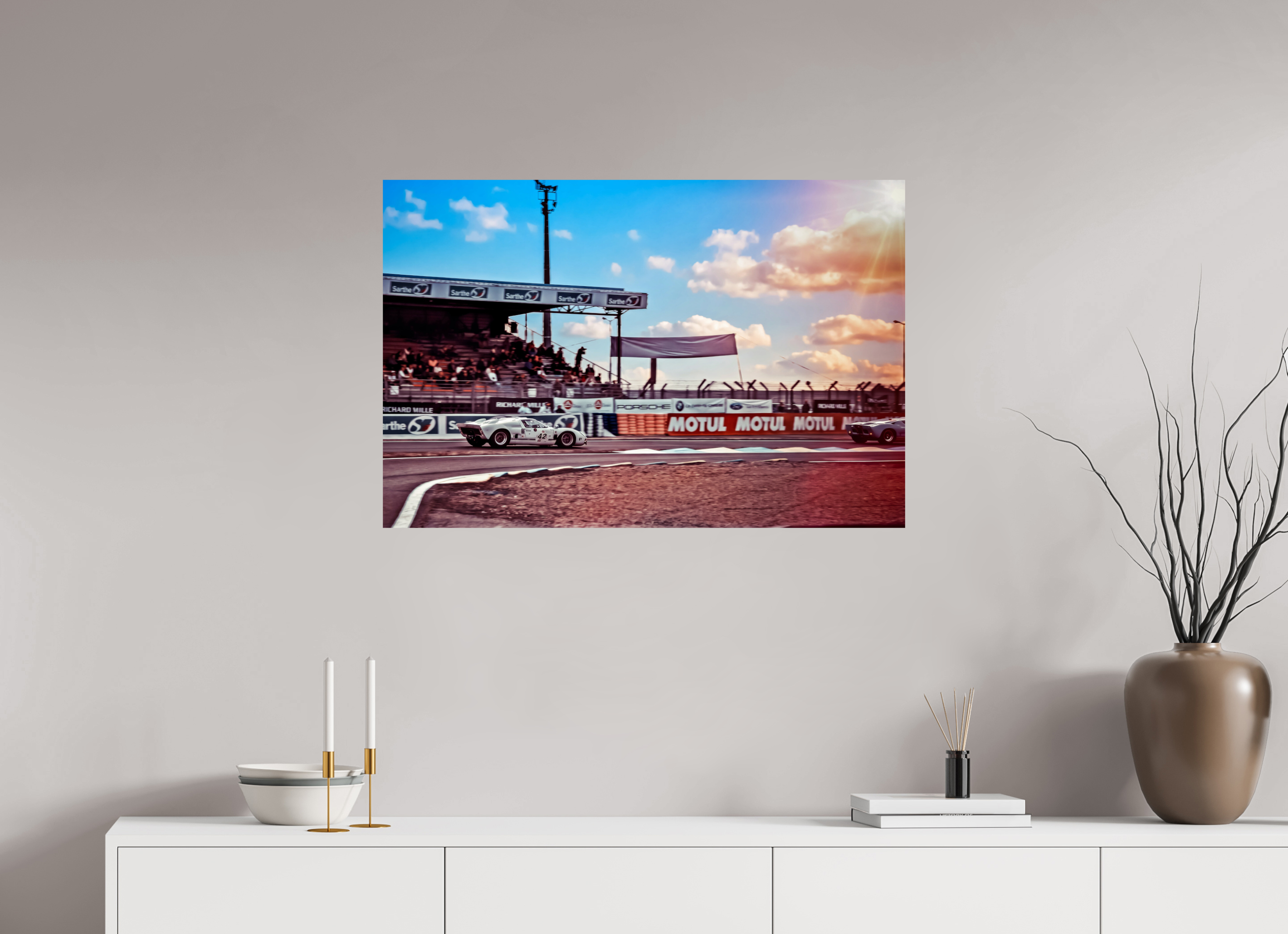 90 x 60 cm, Photo Print On Fuji Crystal DP II Le Mans - Ford GT40