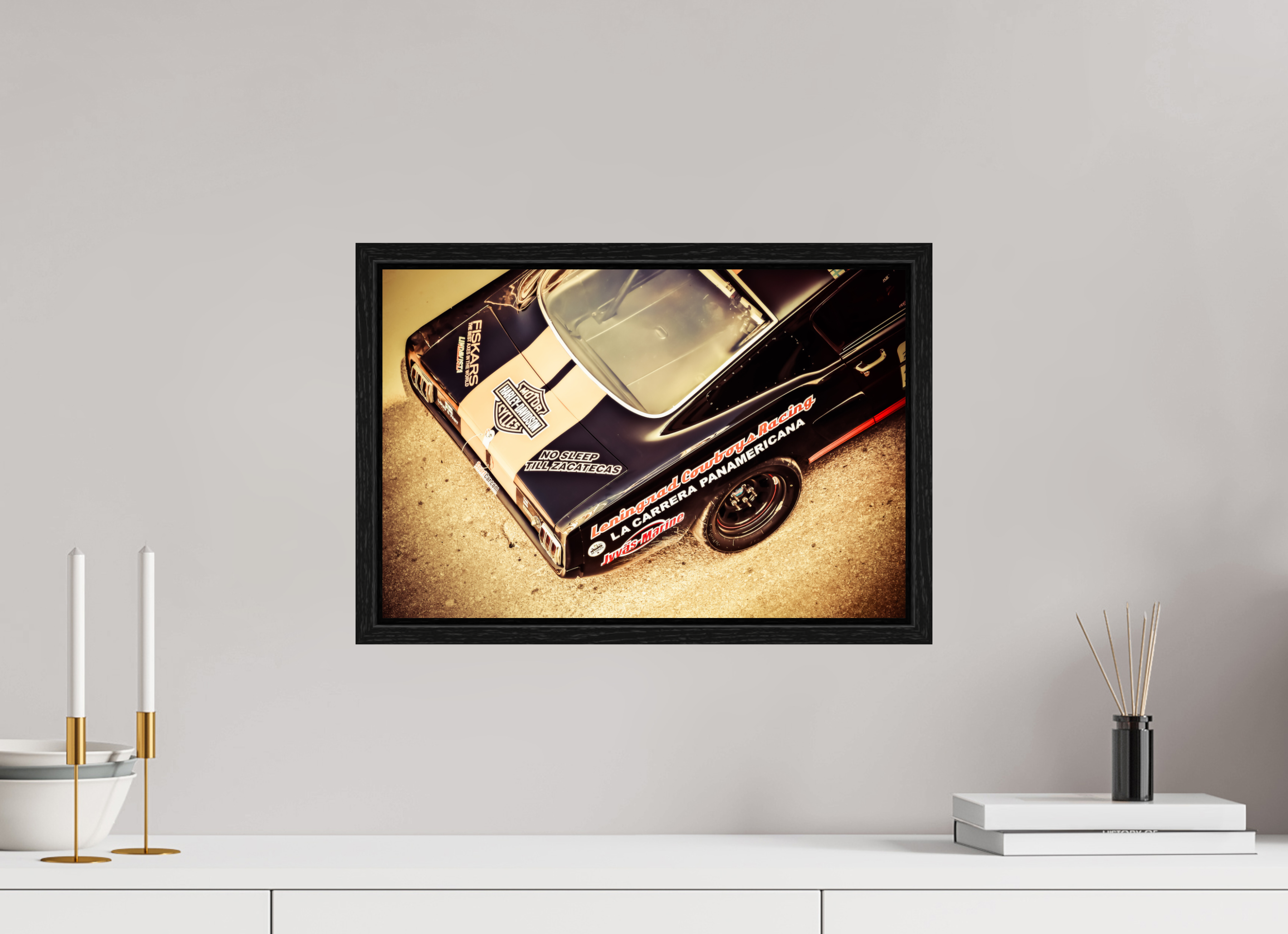 45 x 30 cm, Floater Frame La Carrera Panamerica Mexico - II