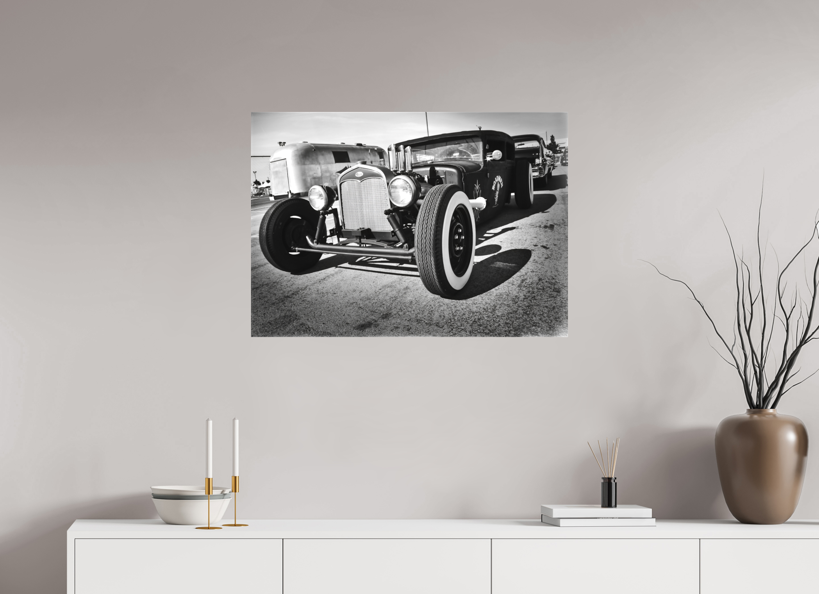 DIN A1 (84,1 x 59,4 cm), Leinwand matt The Black Hot Rod