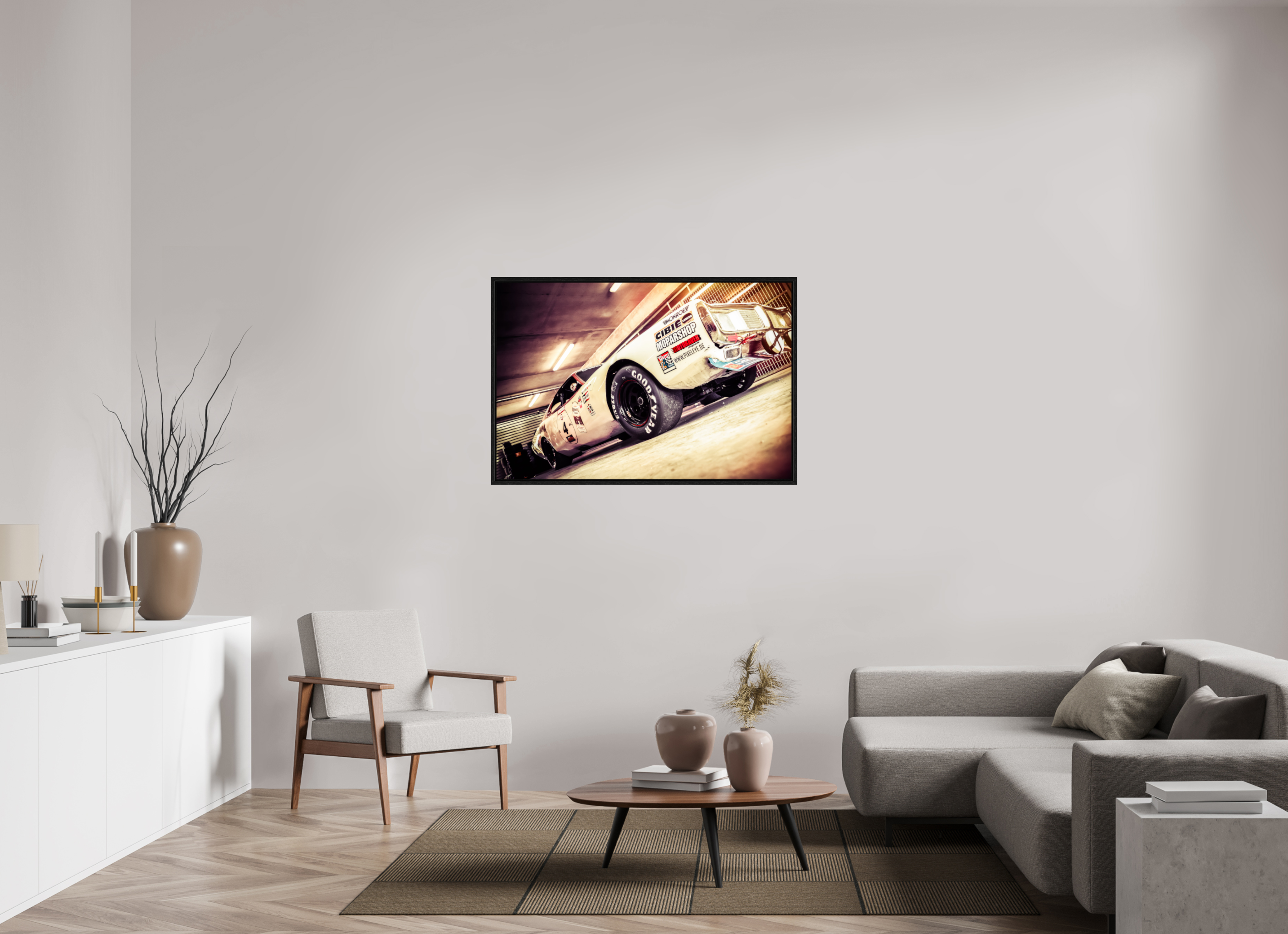120 x 80 cm, Floater Frame Le Mans 24 Heures du Mans Racing - Dodge Charger II