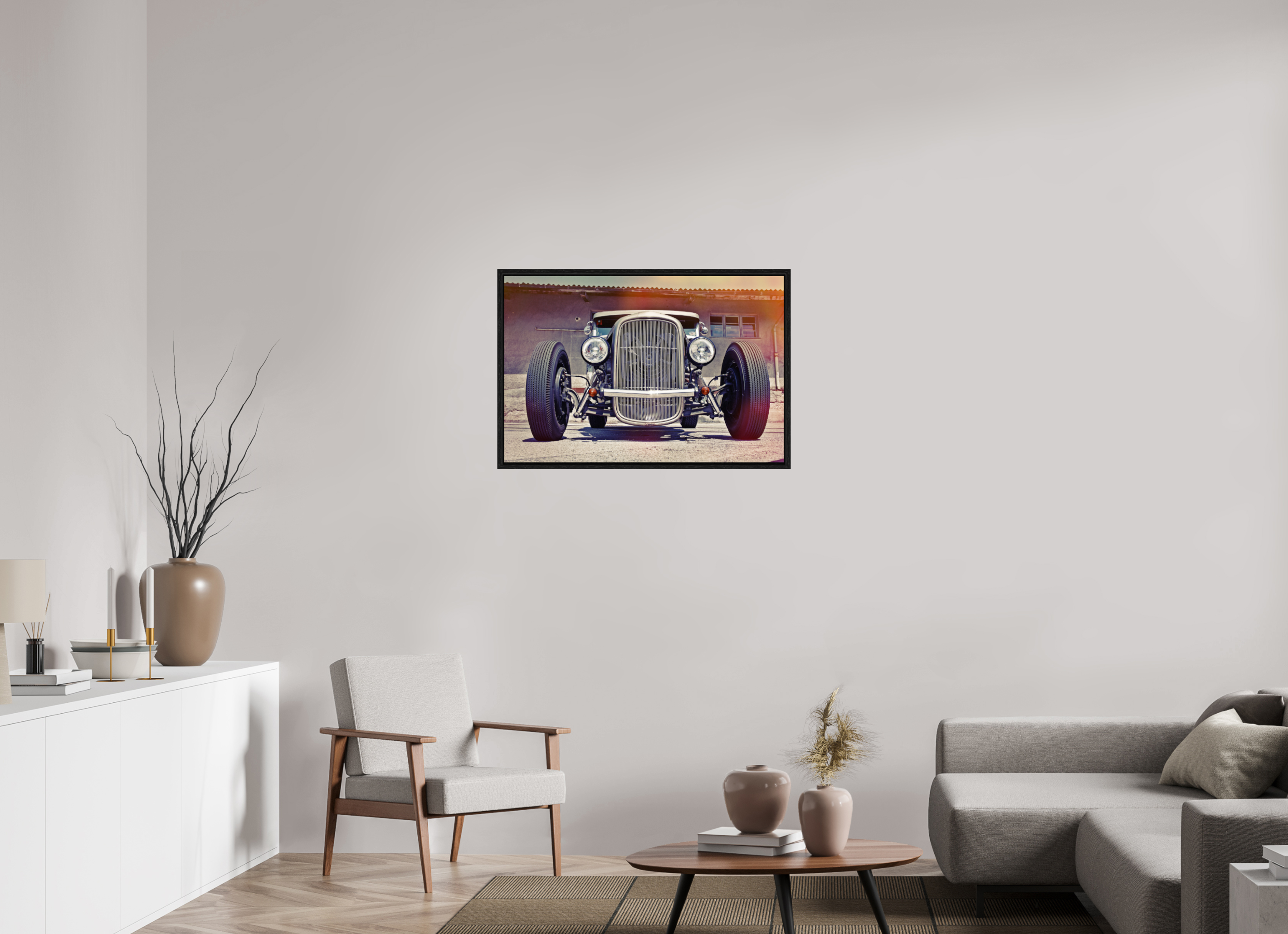 90 x 60 cm, Floater Frame Jay Jay's Hot Rod