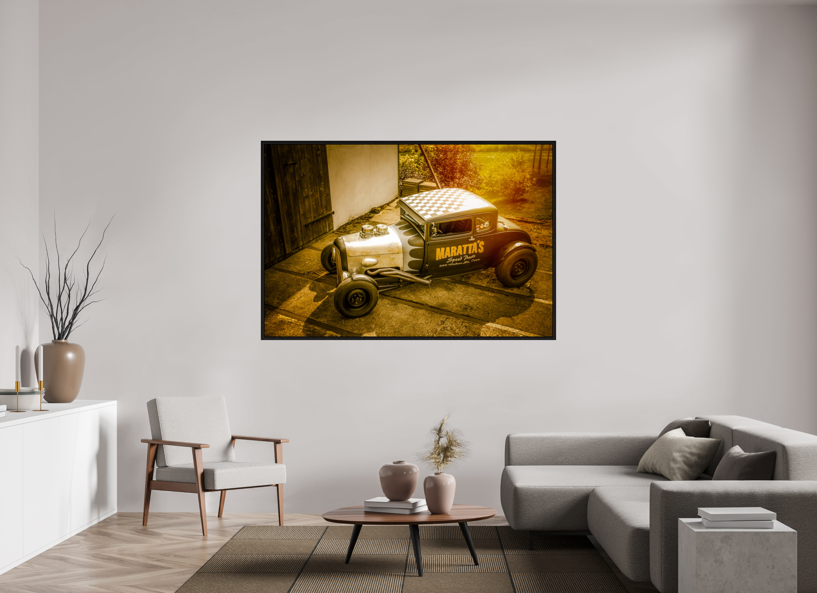 180 x 120 cm, Floater Frame Hot Rod Maratta