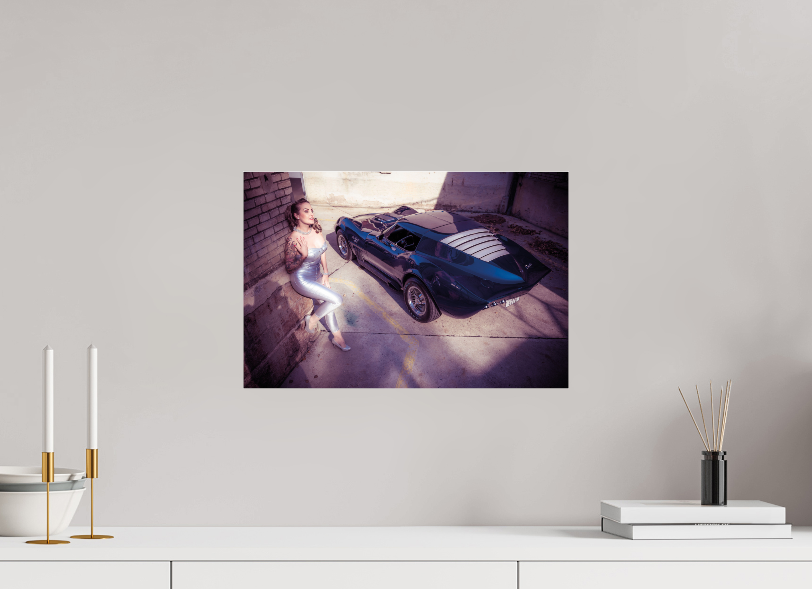 45 x 30 cm, Photo Print Under Acrylic Glass Zoe Scarlett Maka Shark II