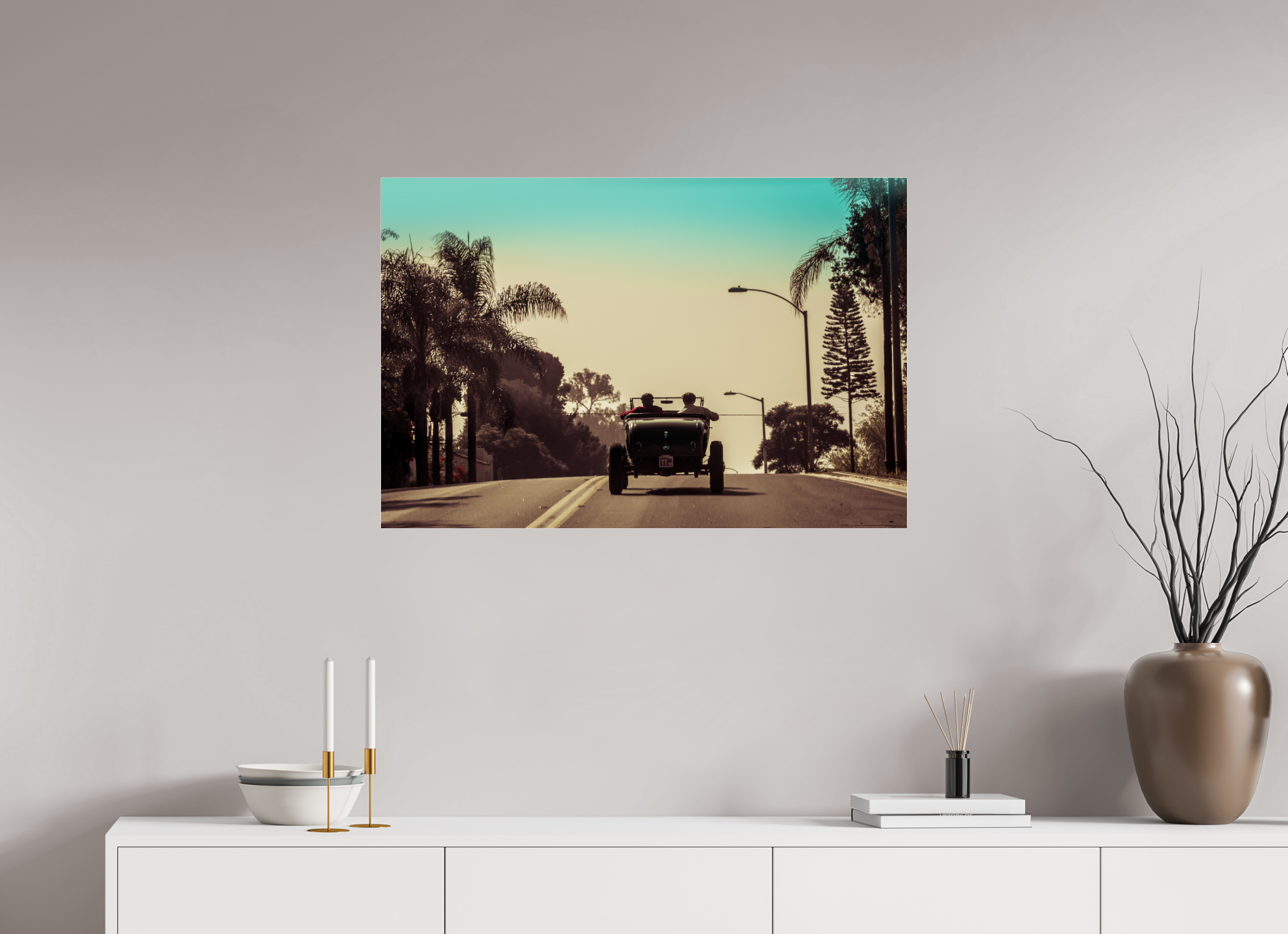 90 x 60 cm, Photo Print Under Acrylic Glass Hot Rod Ridin' SoCal