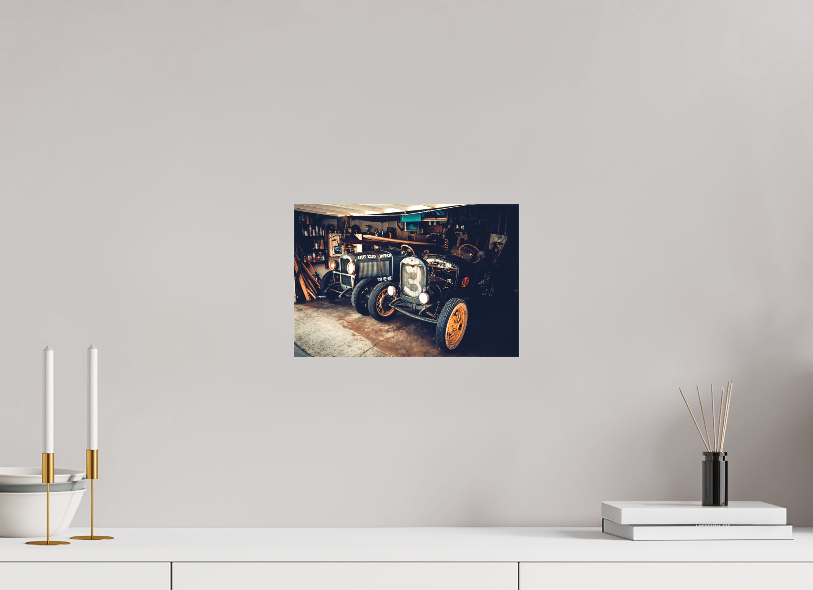 30 x 20 cm, Leinwand matt New York Garage