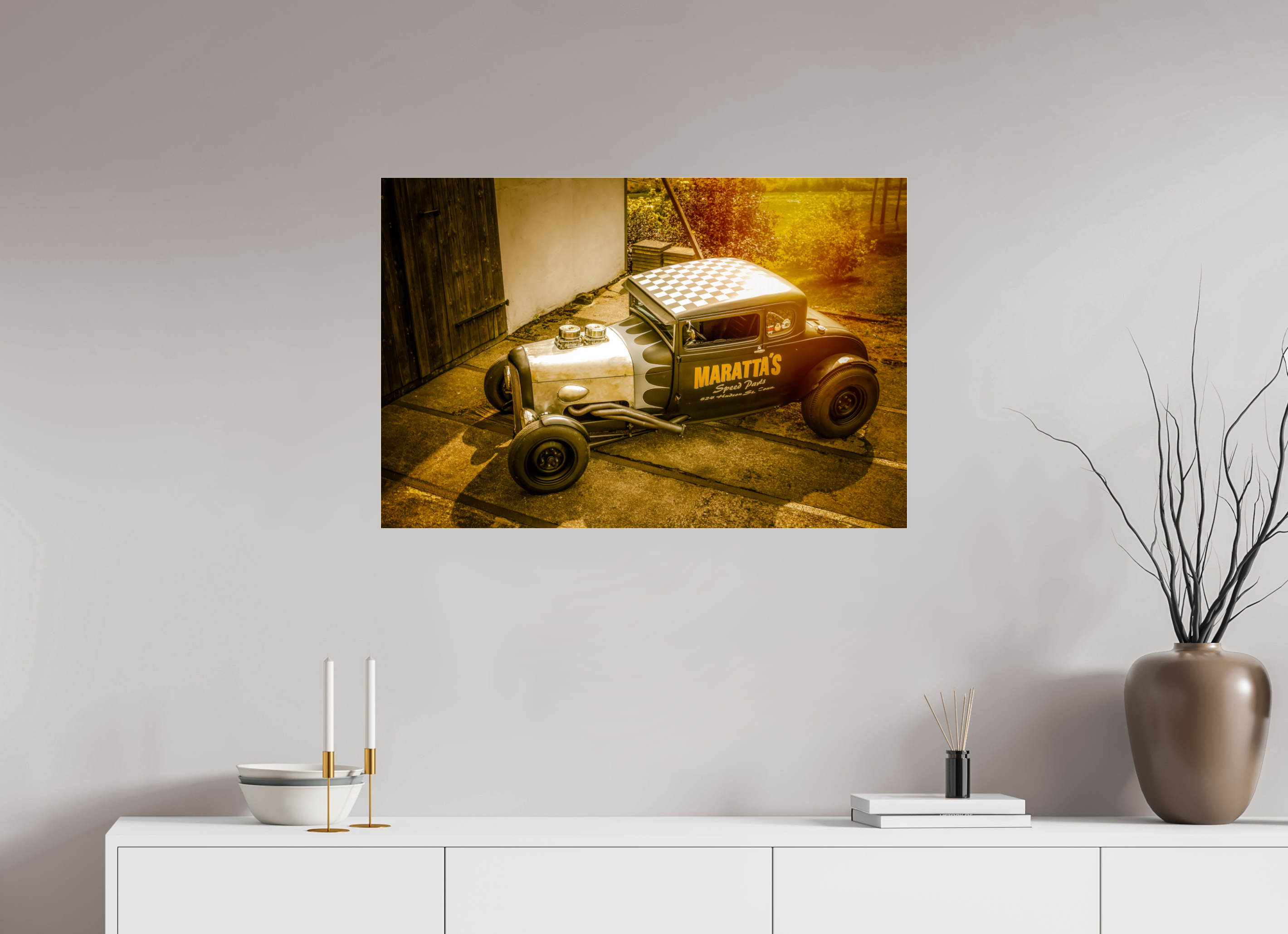 90 x 60 cm, Photo Print Under Acrylic Glass Hot Rod Maratta