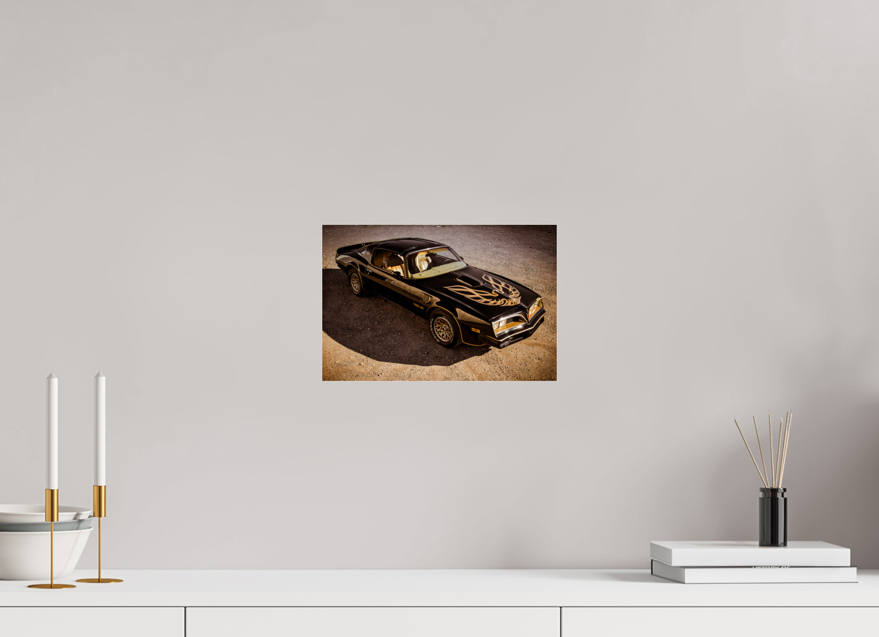 30 x 20 cm, Photo Print Under Acrylic Glass Pontiac Trans Am Firebird | Bandit