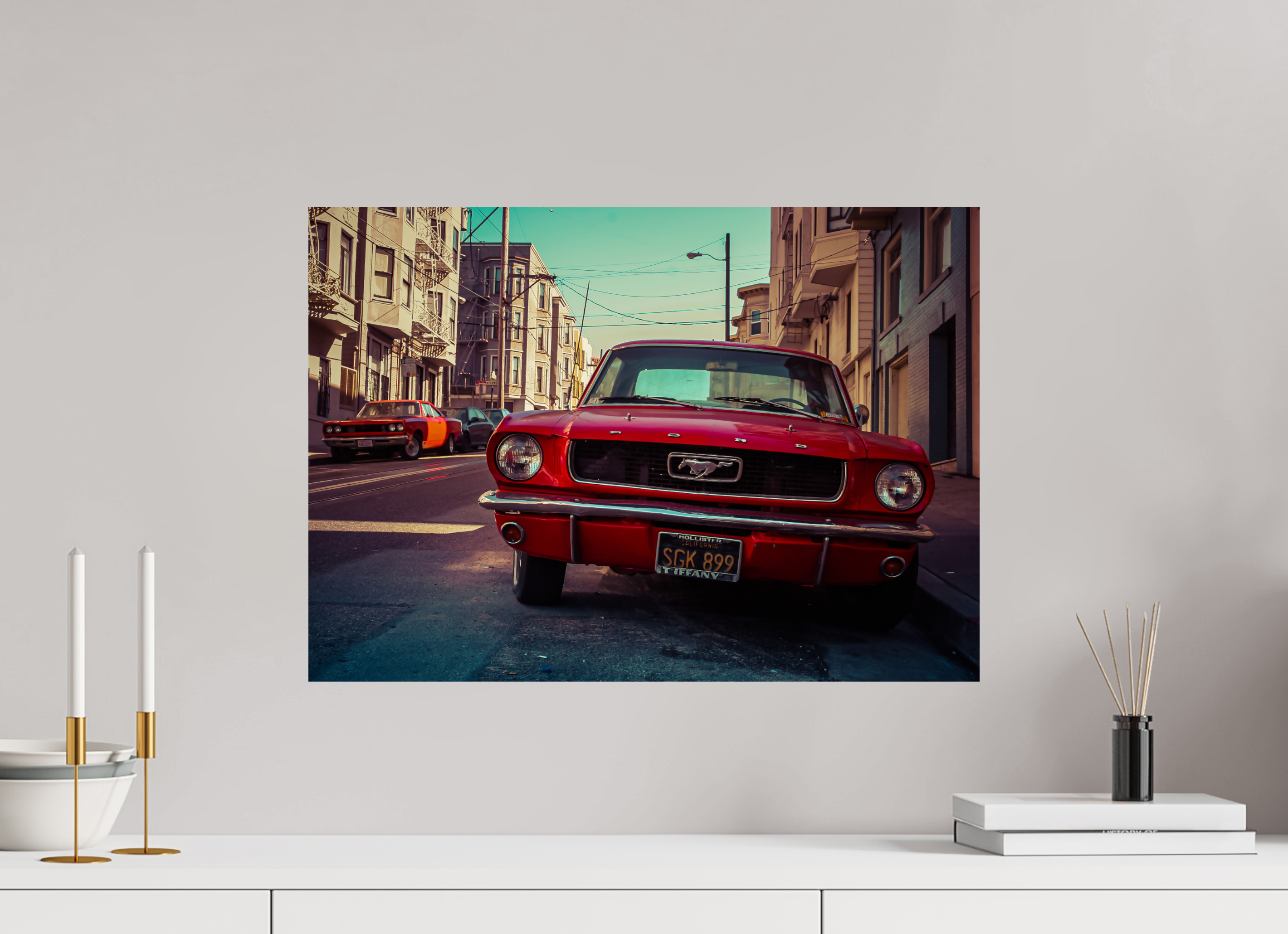 DIN A2 (59,4 x 42 cm), Photo Print On Fuji Crystal DP II Ford Mustang in San Francisco