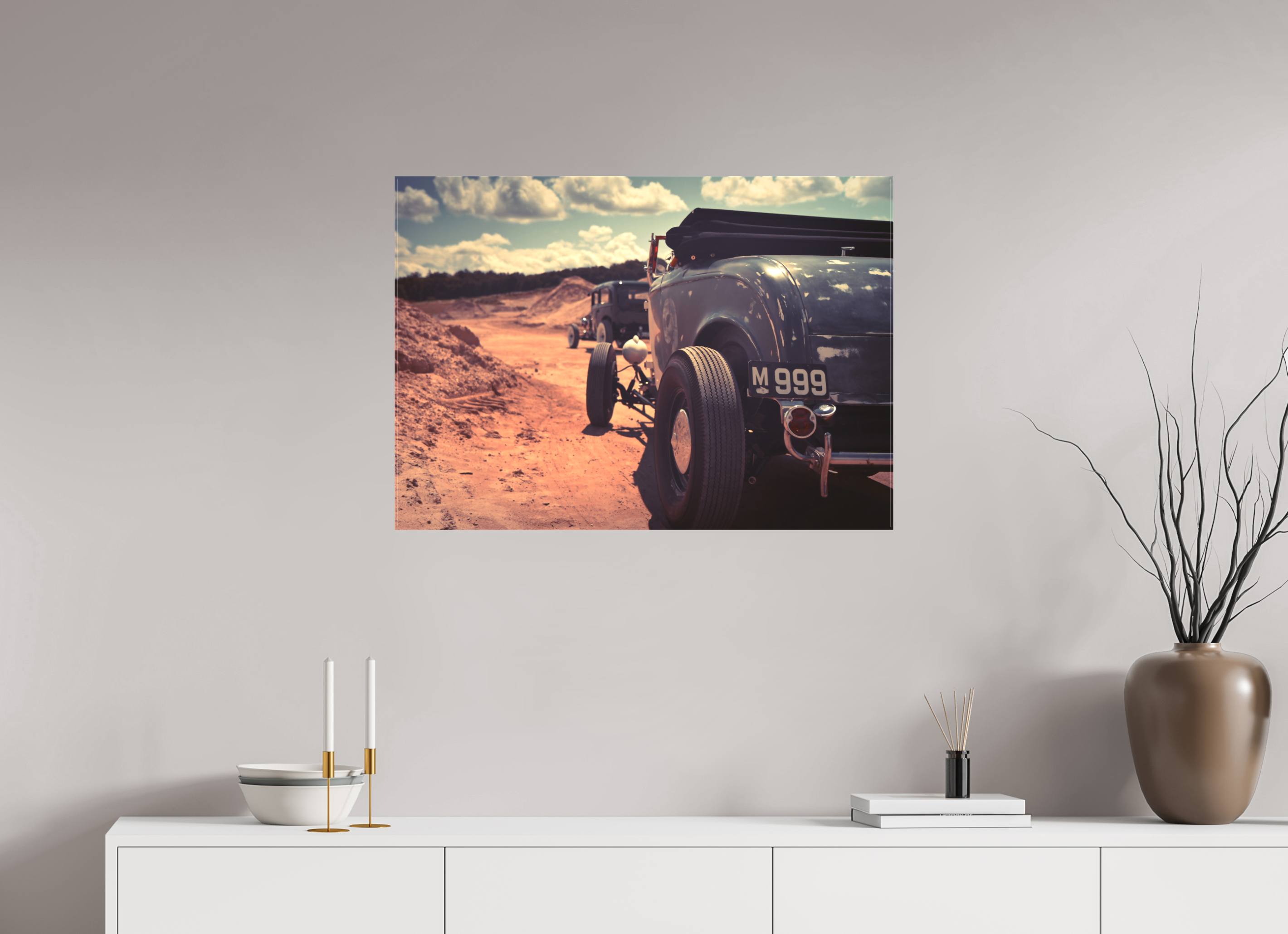 DIN A1 (84,1 x 59,4 cm), Leinwand matt Hot Rods at South Island Rumble
