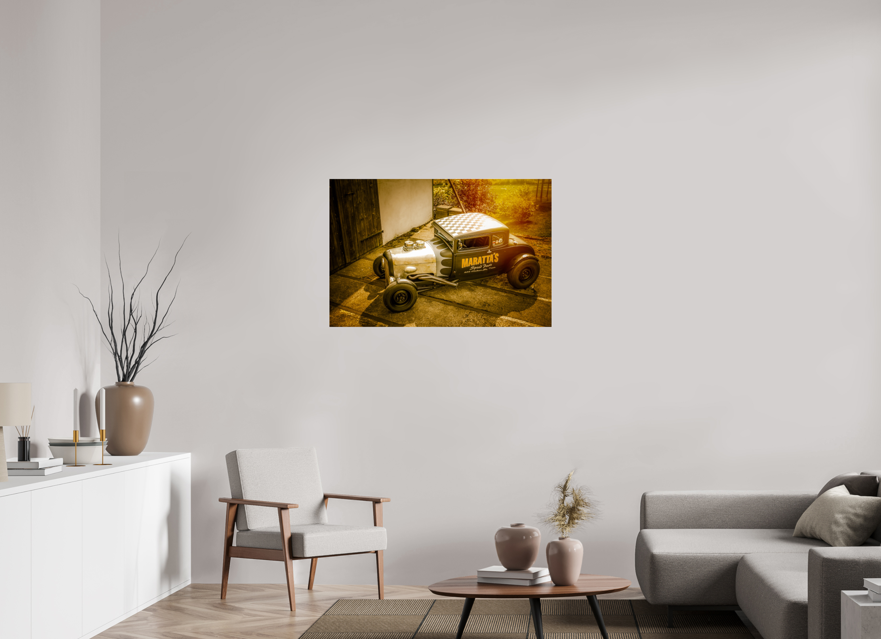105 x 70 cm, Photo Print Under Acrylic Glass Hot Rod Maratta