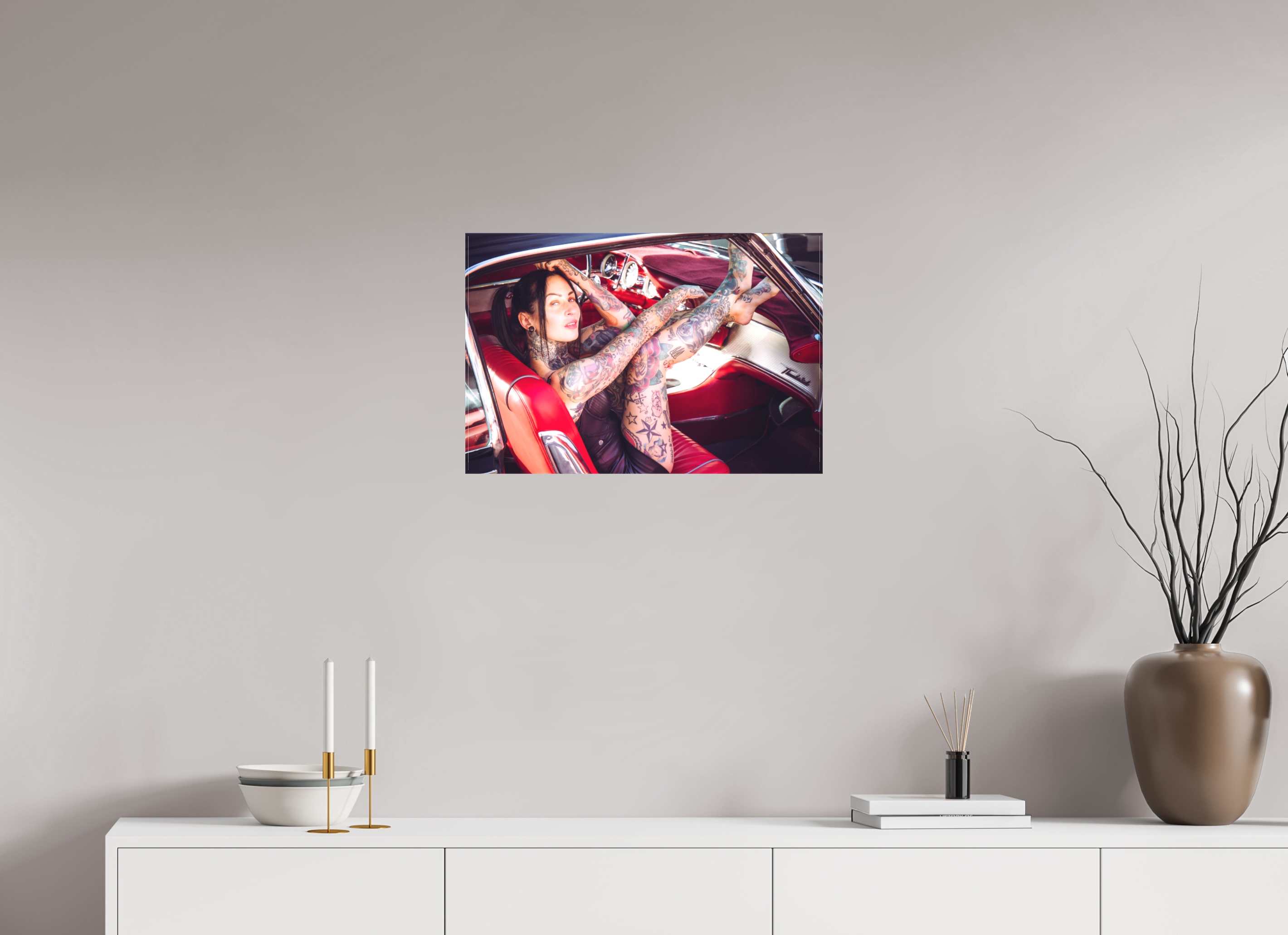 60 x 40 cm, Leinwand matt Femke Fatale Ford Thunderbird