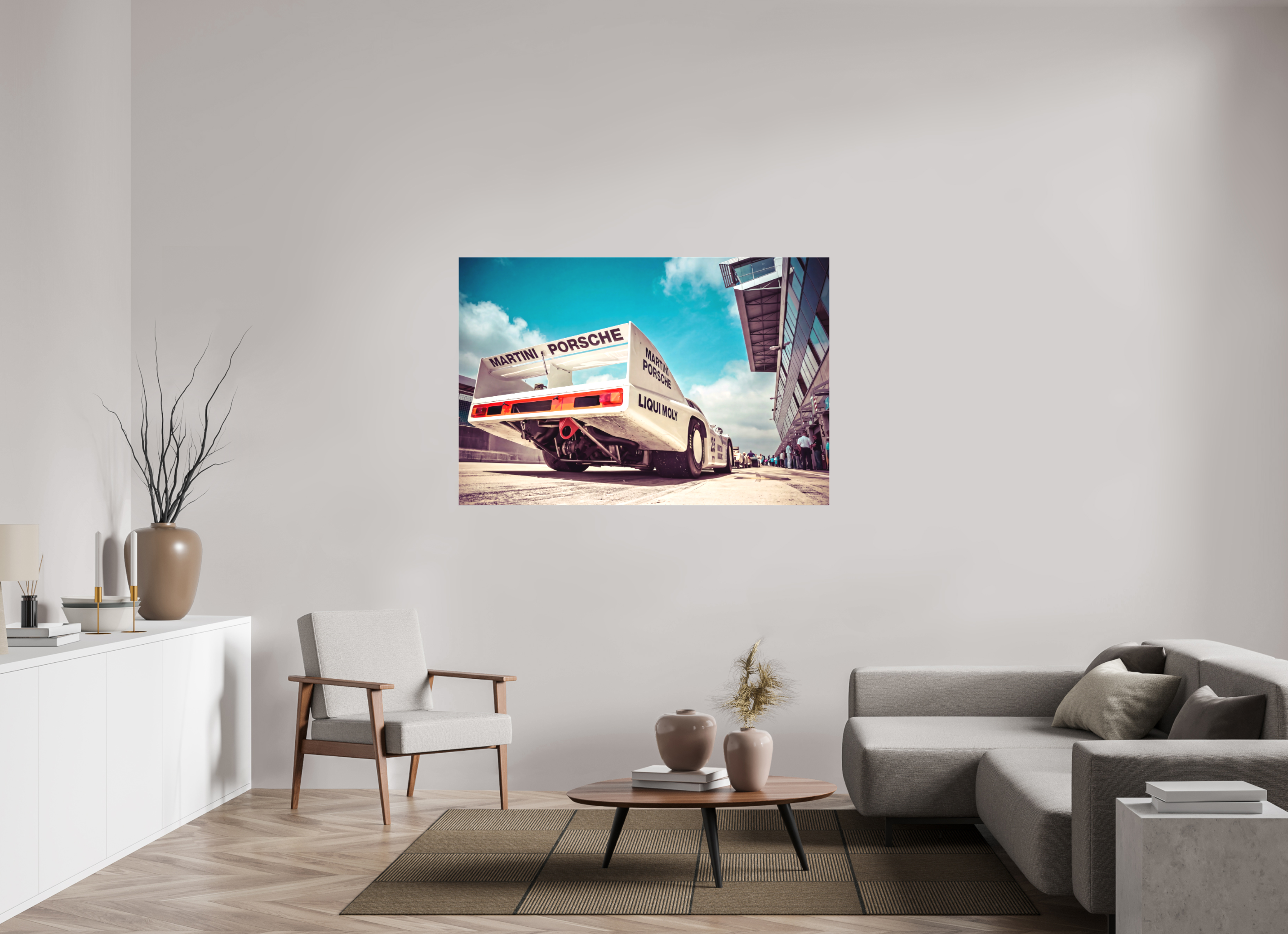 150 x 100 cm, Leinwand matt Le Mans - Porsche 936