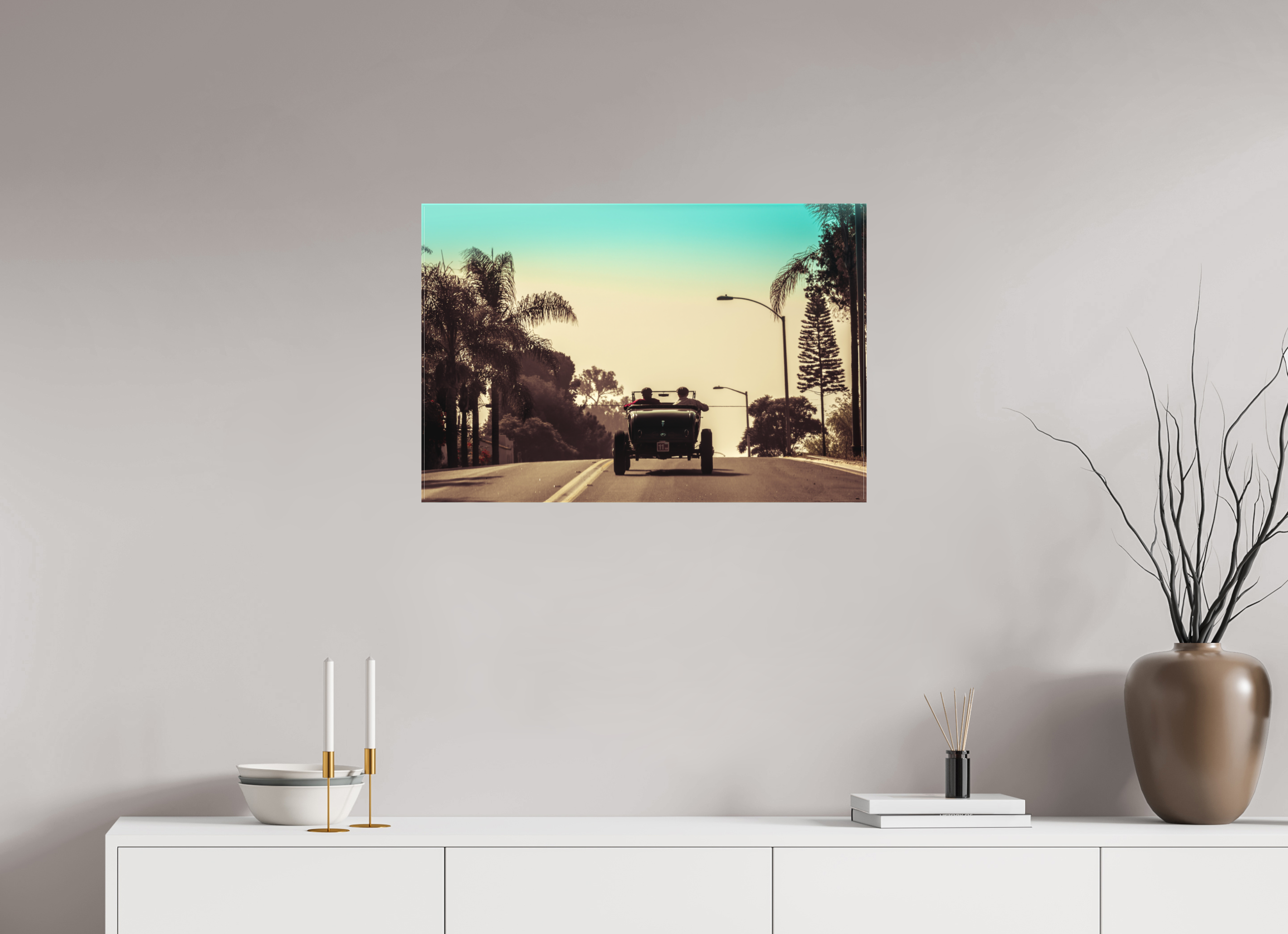 75 x 50 cm, Leinwand matt Hot Rod Ridin' SoCal