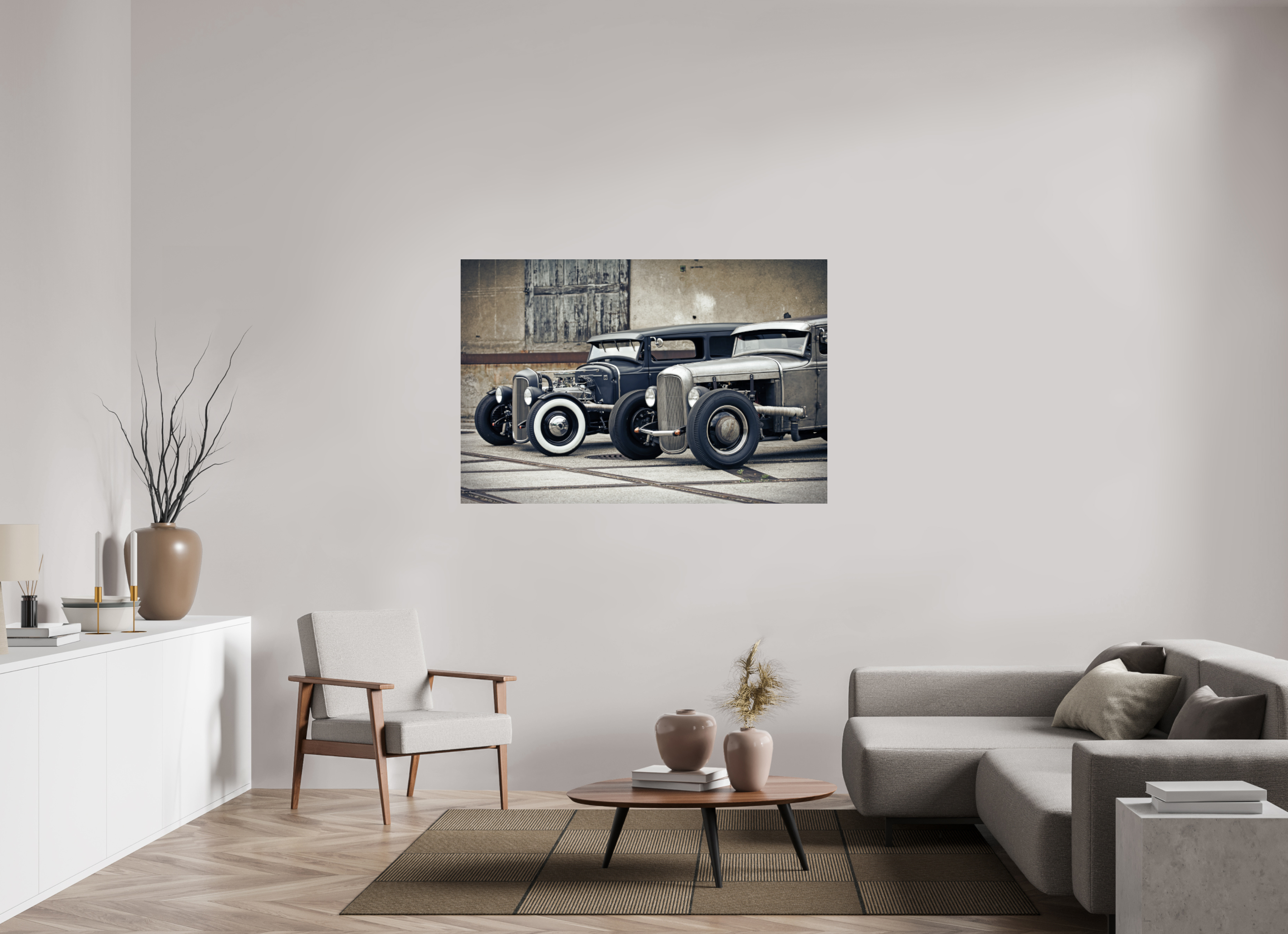 150 x 100 cm, Photo Print On Fuji Crystal DP II Oldschool Hot Rods