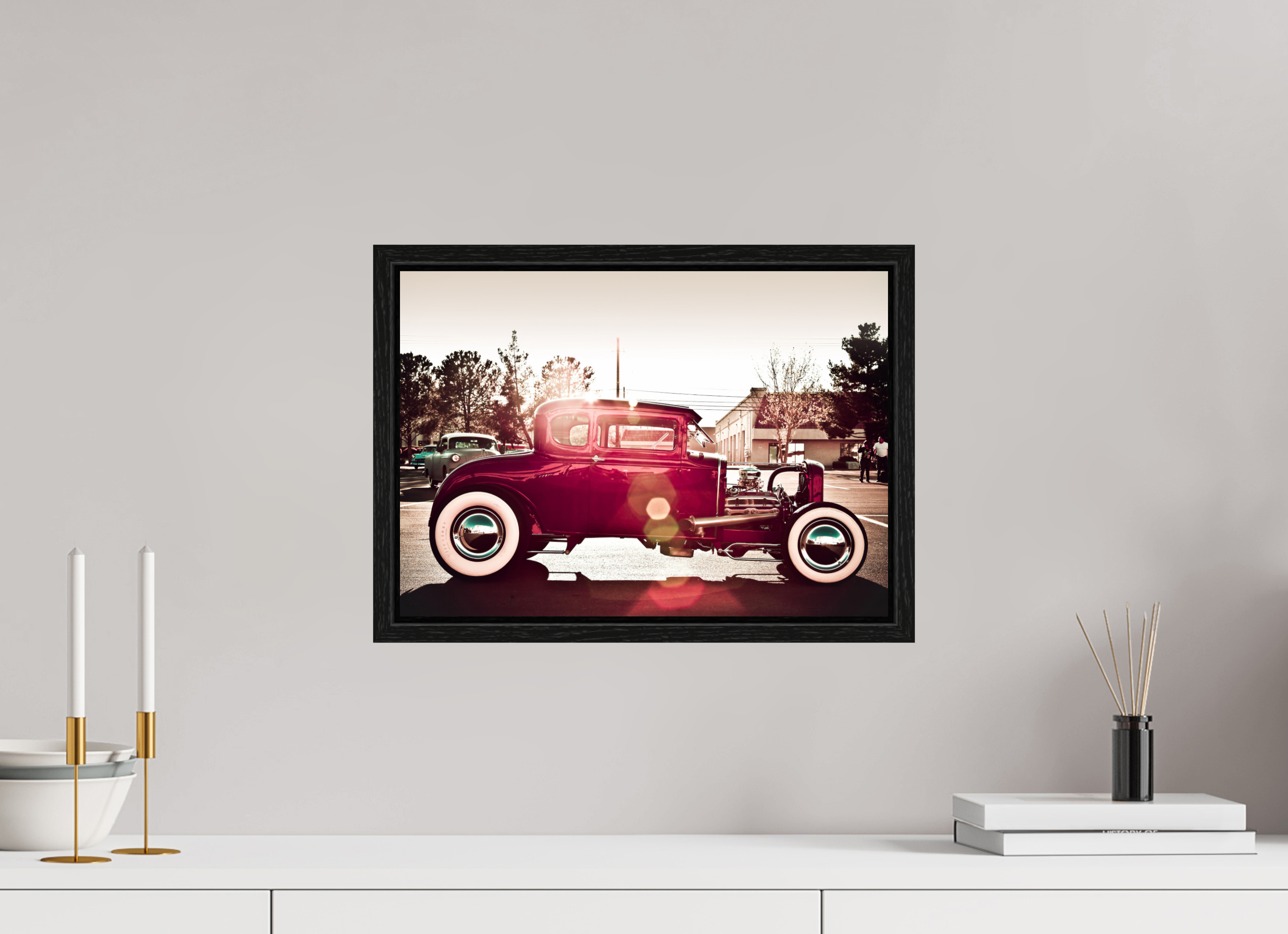 DIN A3 (42 x 29,7 cm), Floater Frame Red Hot Rod