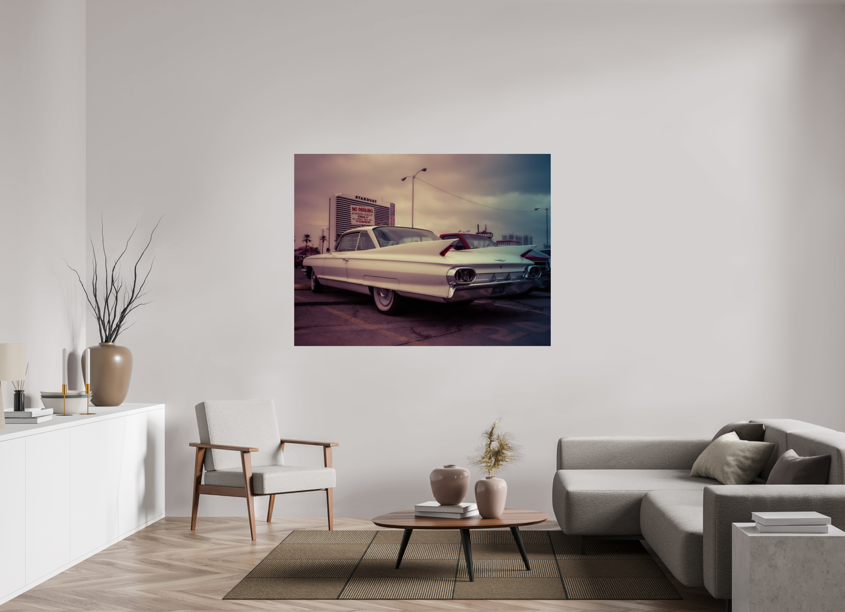 160 x 120 cm, Photo Print On Fuji Crystal DP II Vintage Las Vegas: Cadillac Stardust Hotel