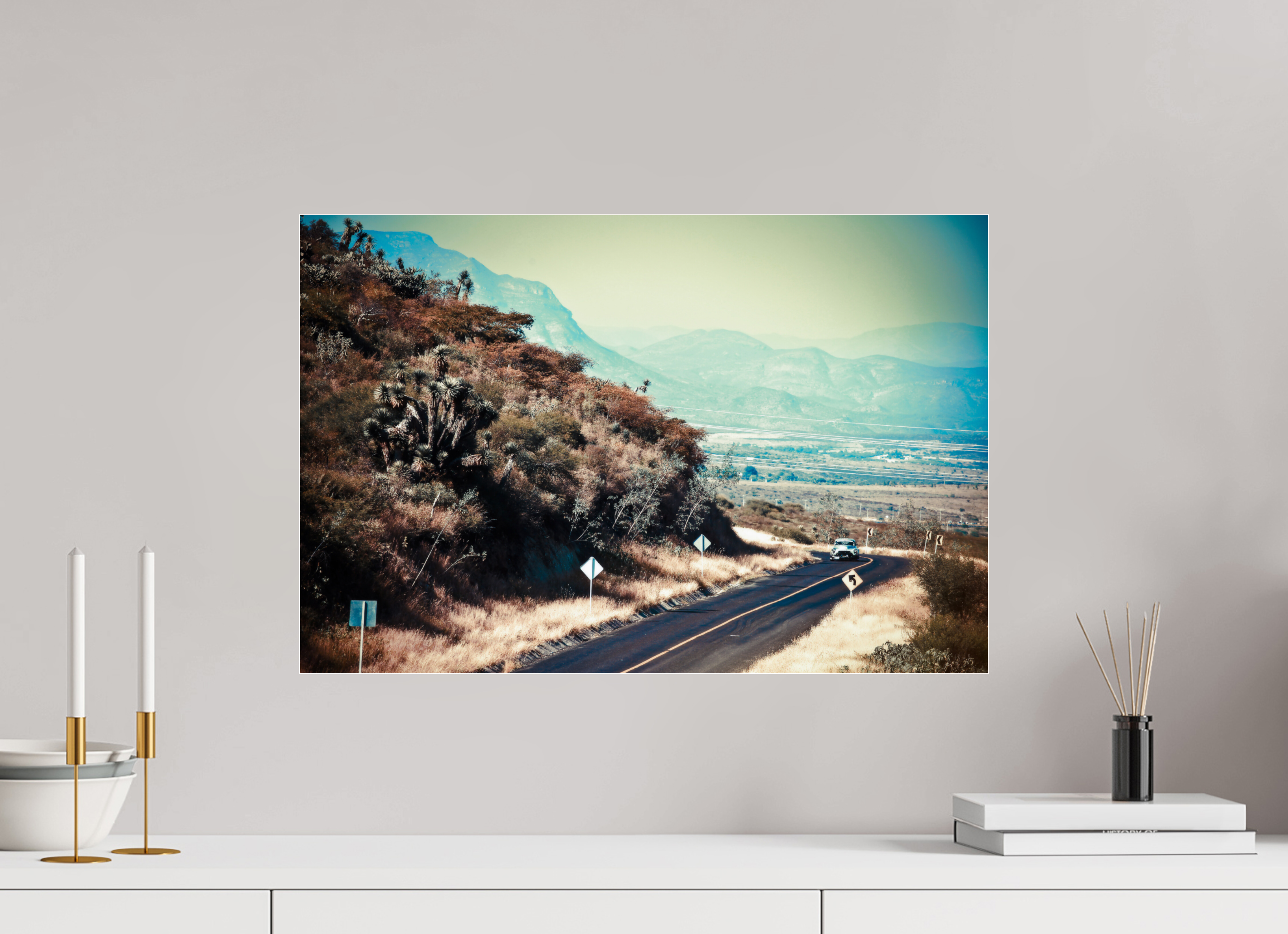 60 x 40 cm, Photo Print Under Acrylic Glass La Carrera Panamerica Mexico - V