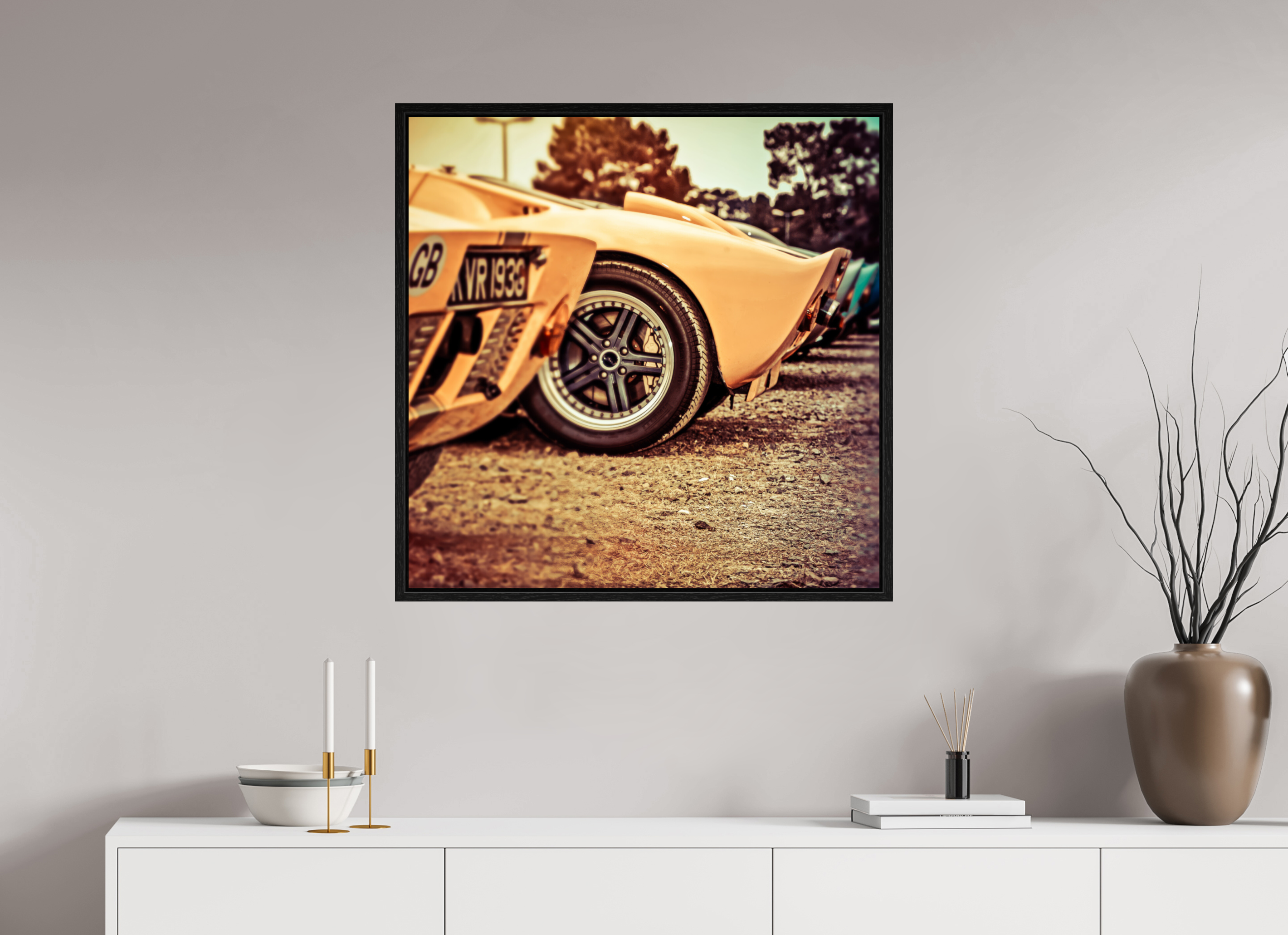 80 x 80 cm, Floater Frame Le Mans 24 Heures du Mans Racing - Ford